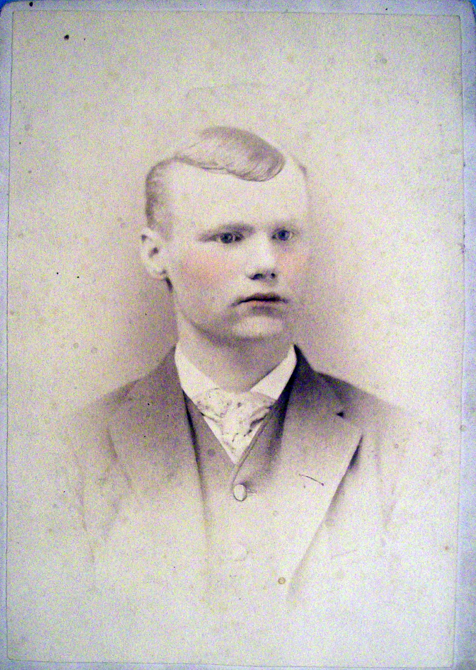 Rosy Cheeks - Tinted Cabinet Photo of a Young Man