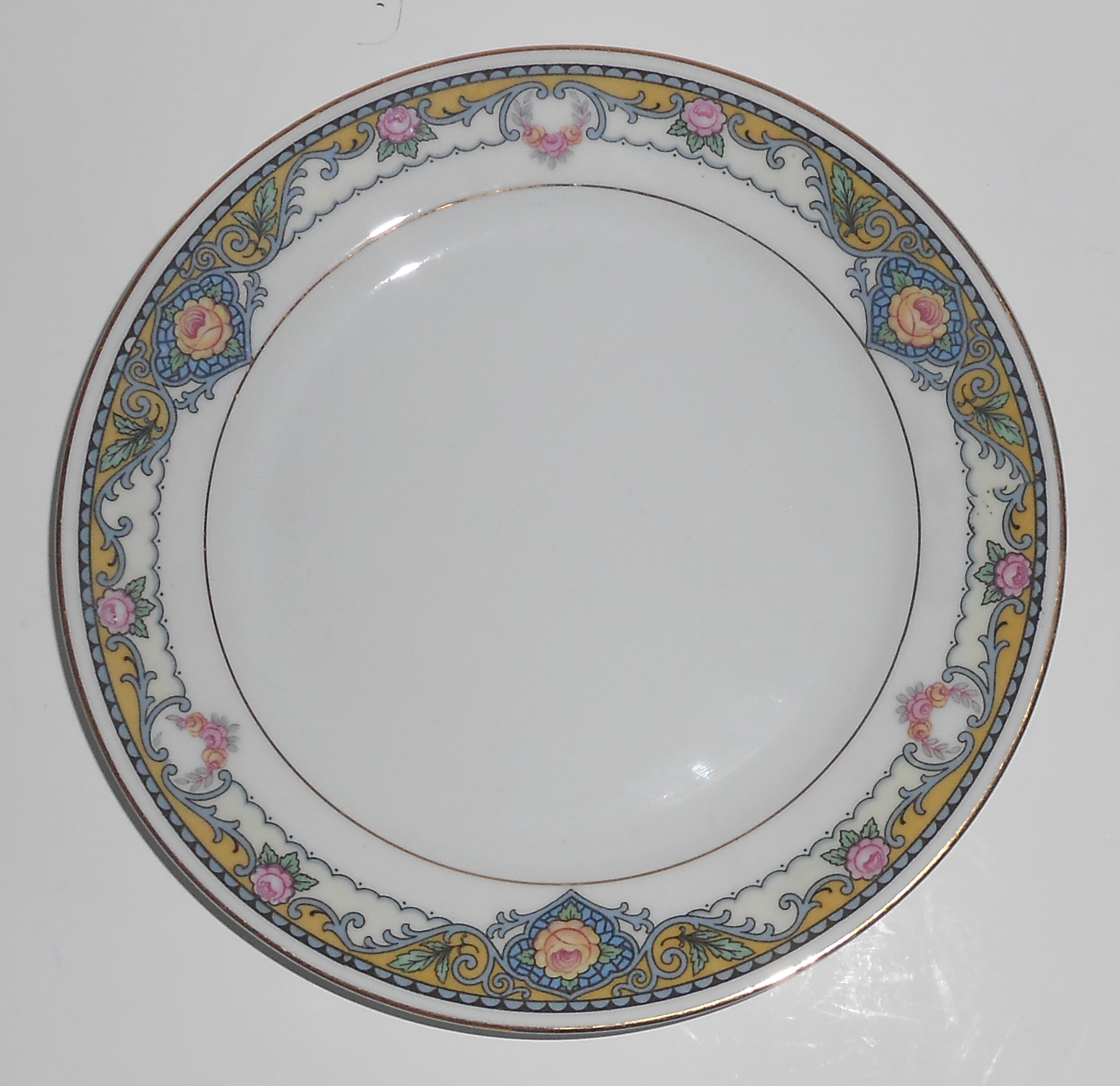 Eamag Porcelain China Bavaria EAM16 Yellow Band Pink Ro