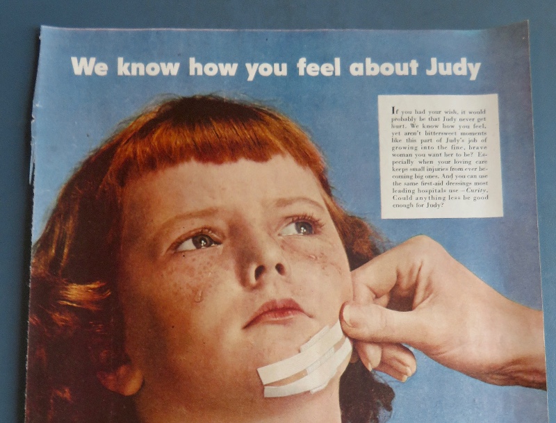 1951 Curity Adhesive Tape with Girl's Chin Bandaged