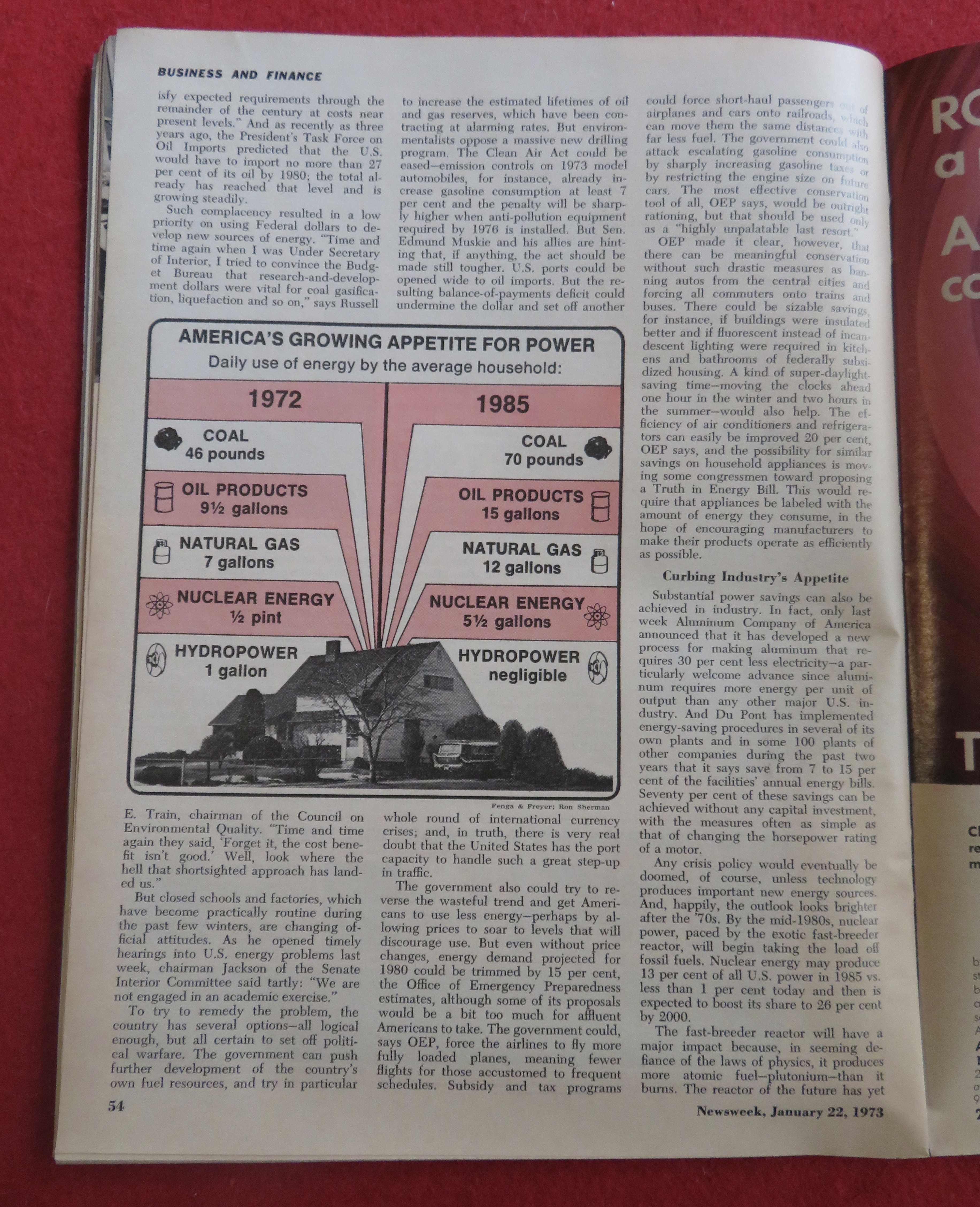 Newsweek Magazine January 22, 1973 The Energy Crisis