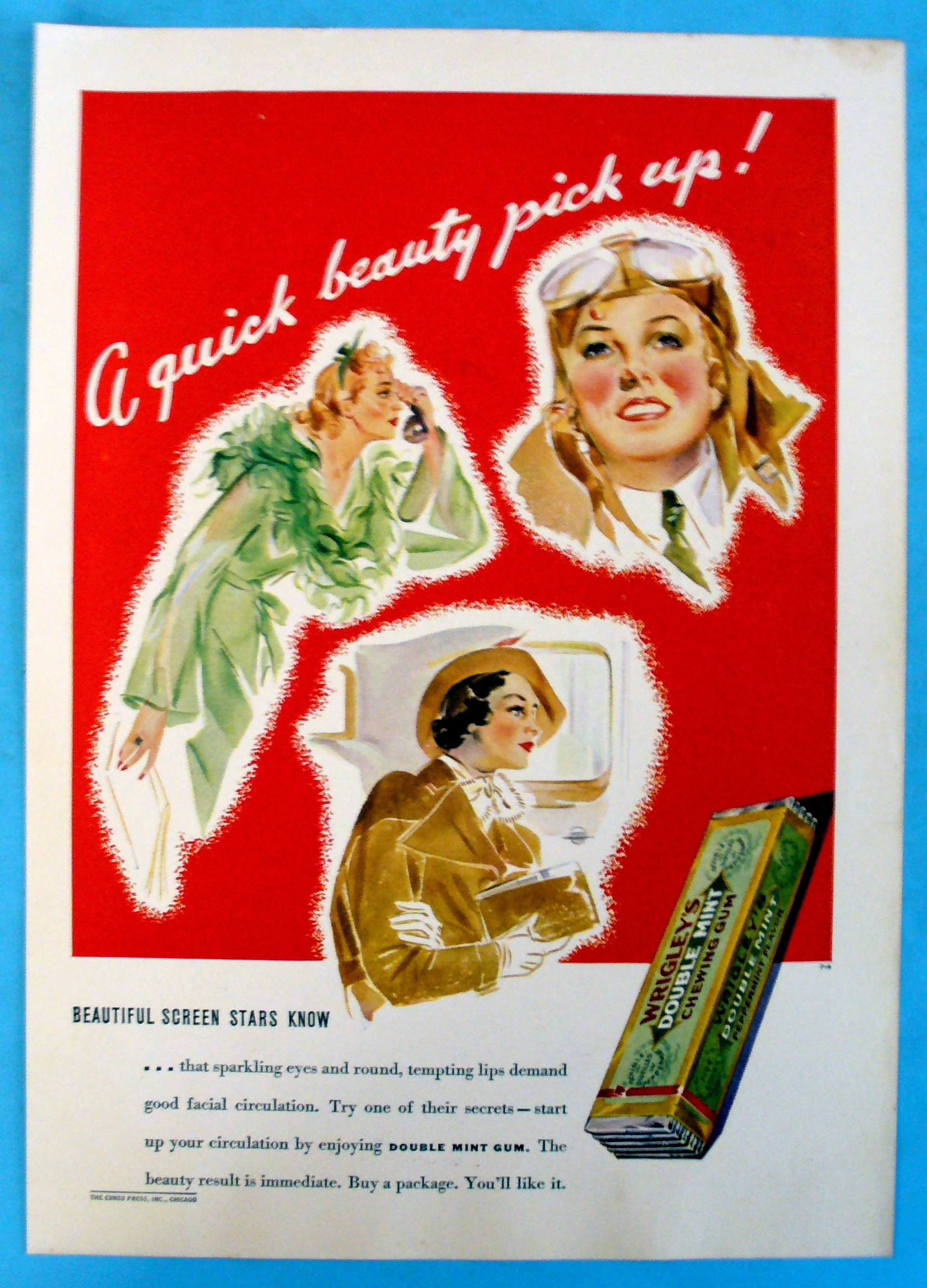 1935 Wrigley's Double Mint Gum with 3 Different Women