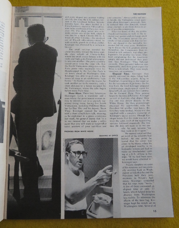 Time Magazine February 7, 1972 Nixon's Secret Agent: Henry Kissinger