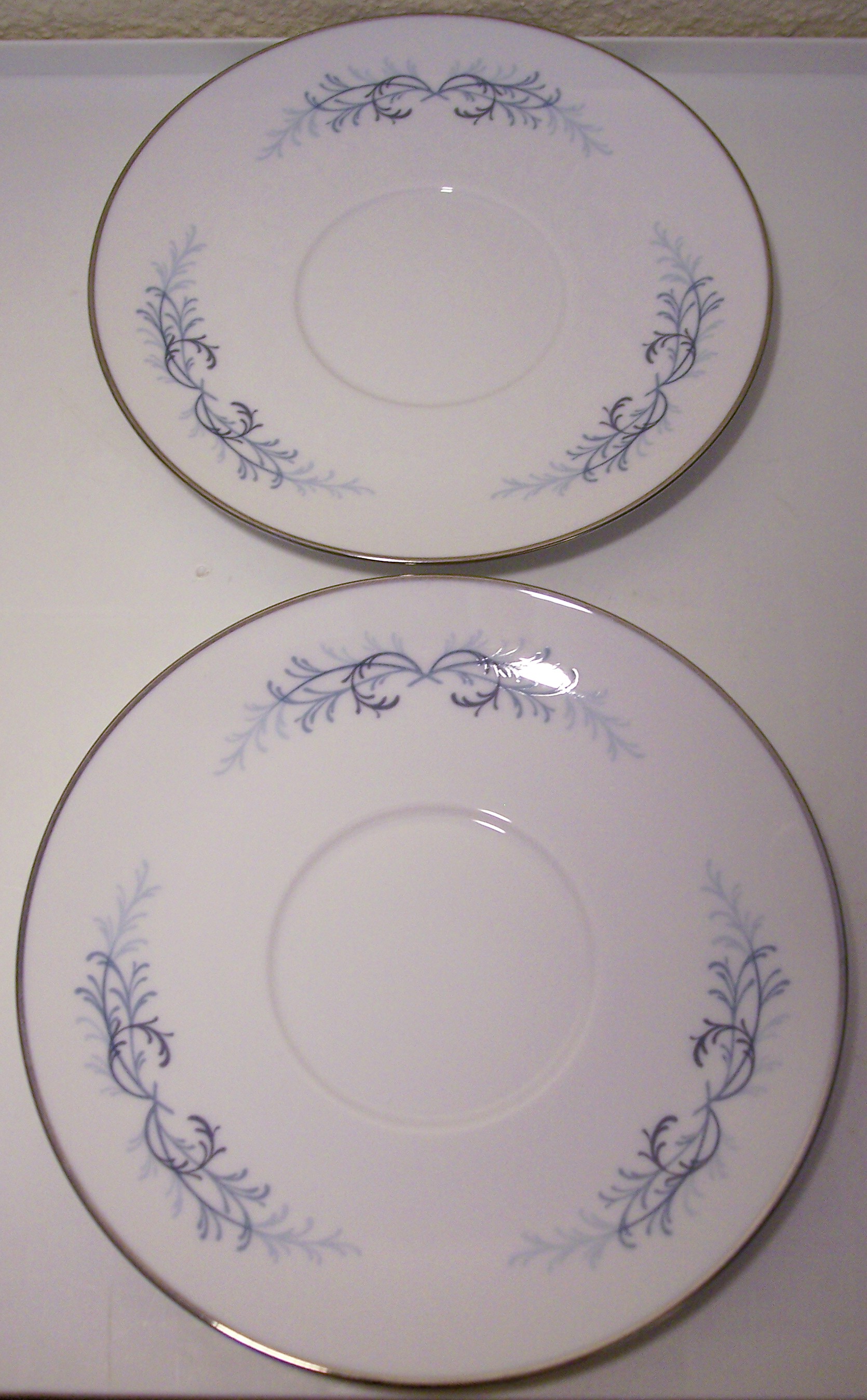 Franciscan Porcelain China Lucerne 2 Cream Soup Saucers