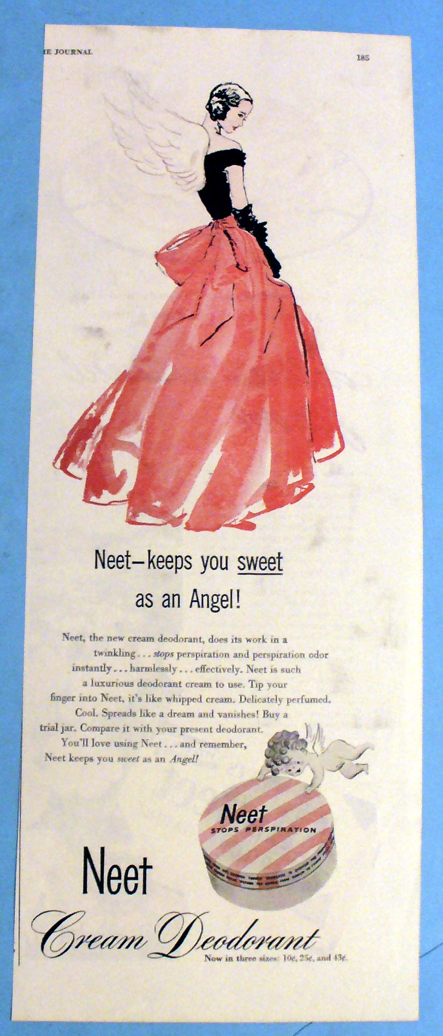1946 Neet Cream Deodorant with Woman as an Angel