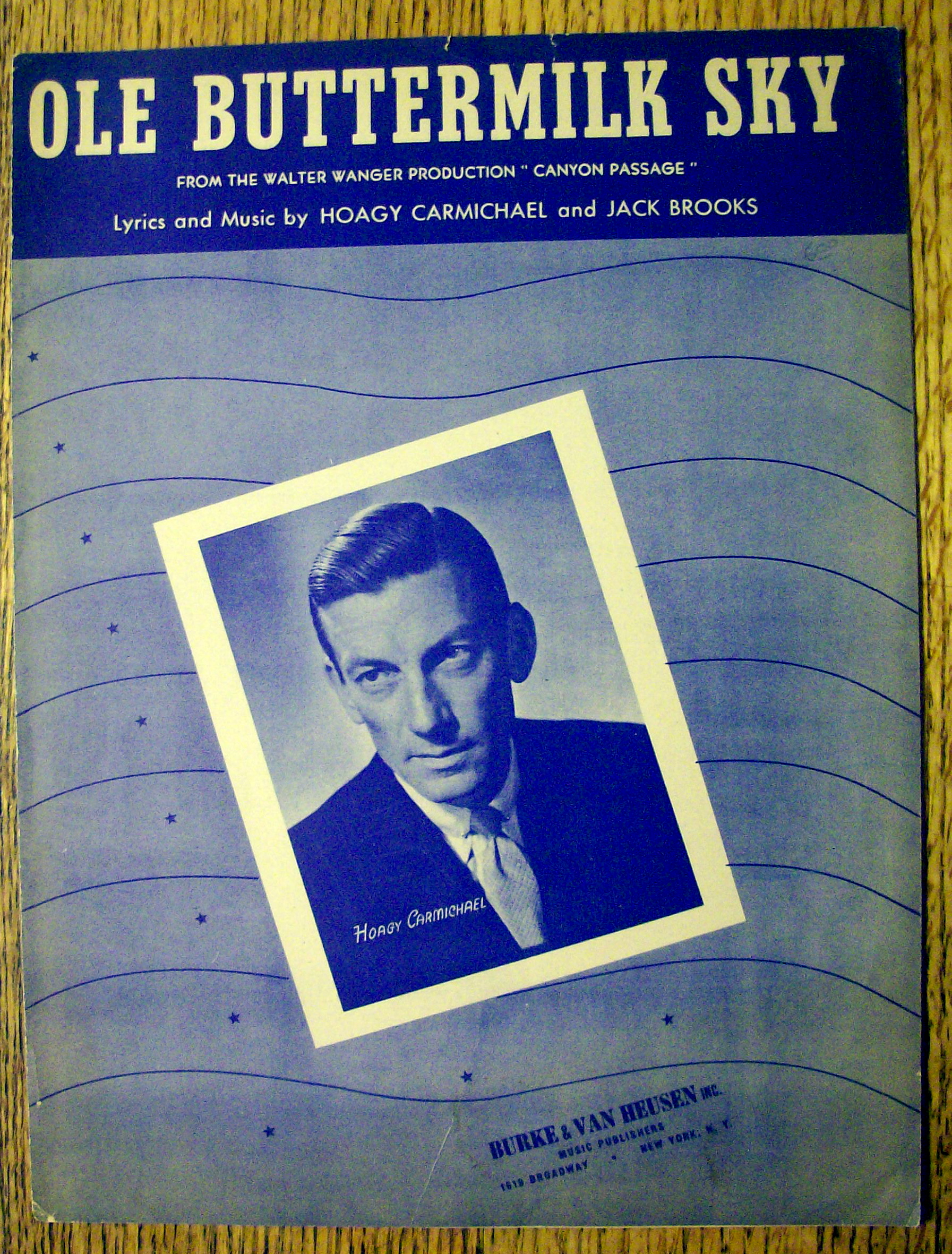 Sheet Music Of 1946 Ole Buttermilk Sky-Hoagy Carmichael