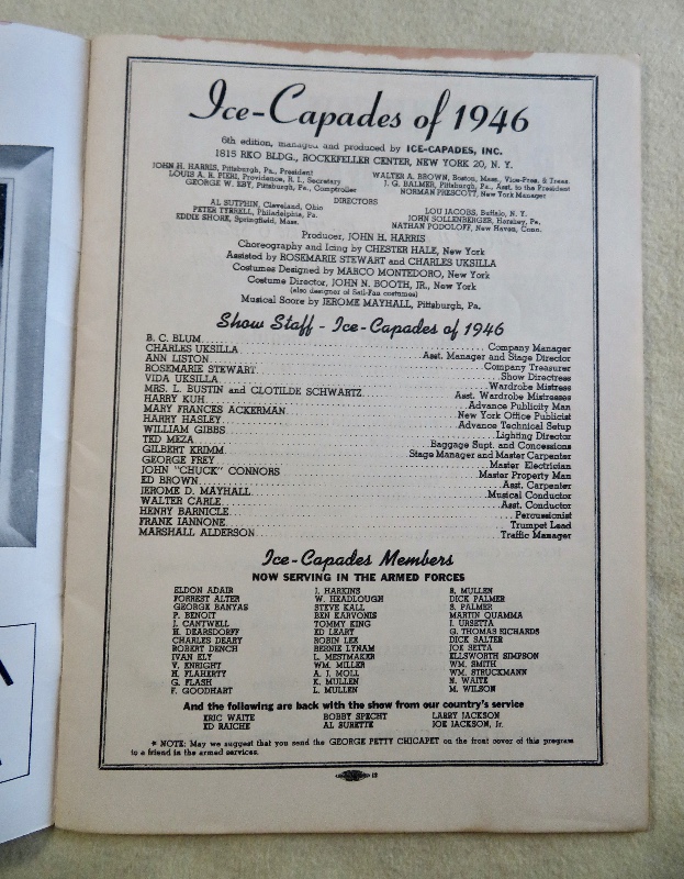 Original 1946 Sexy George Petty Pin Up Girl Ice Capades Program