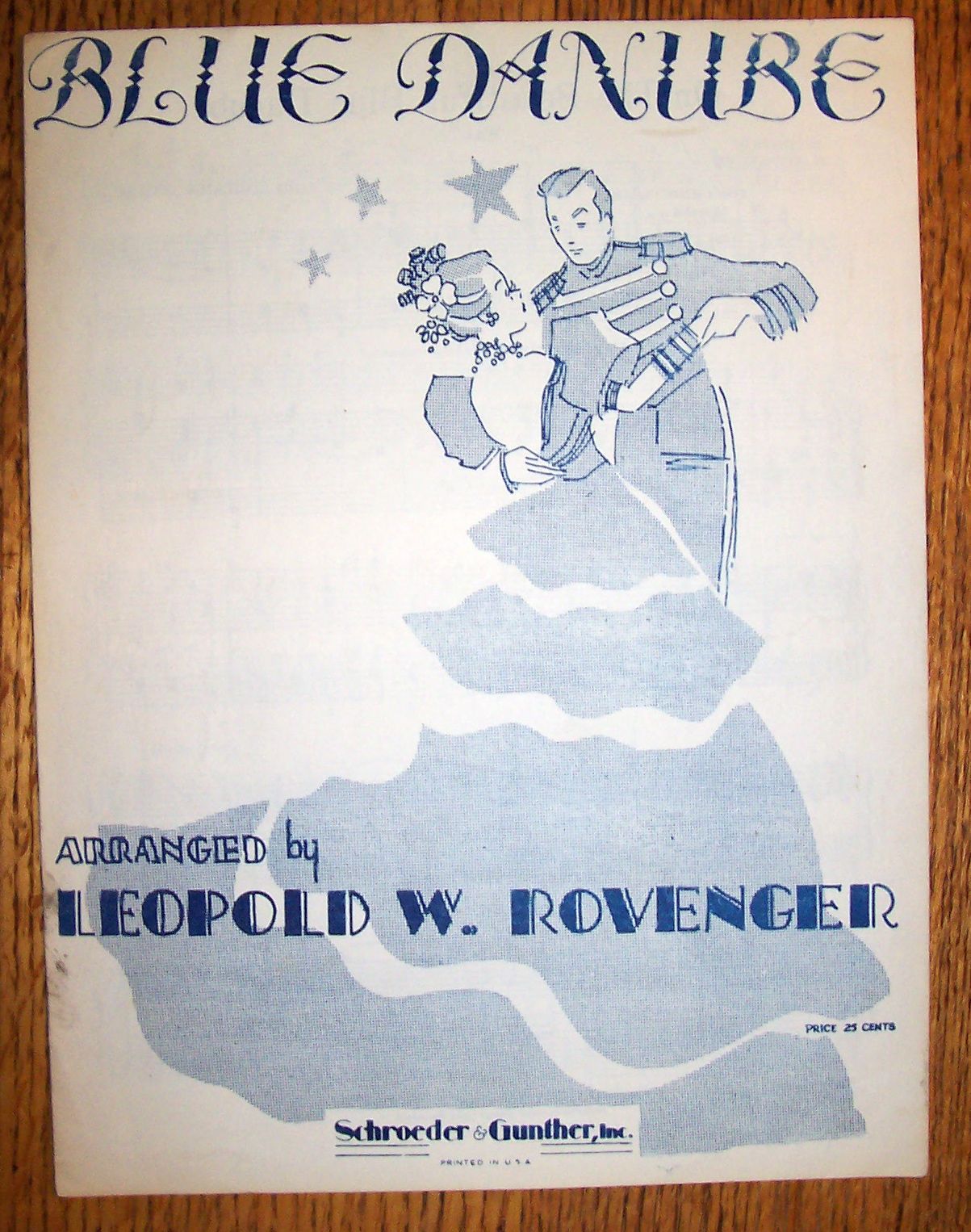 Sheet Music For 1938 Blue Danube