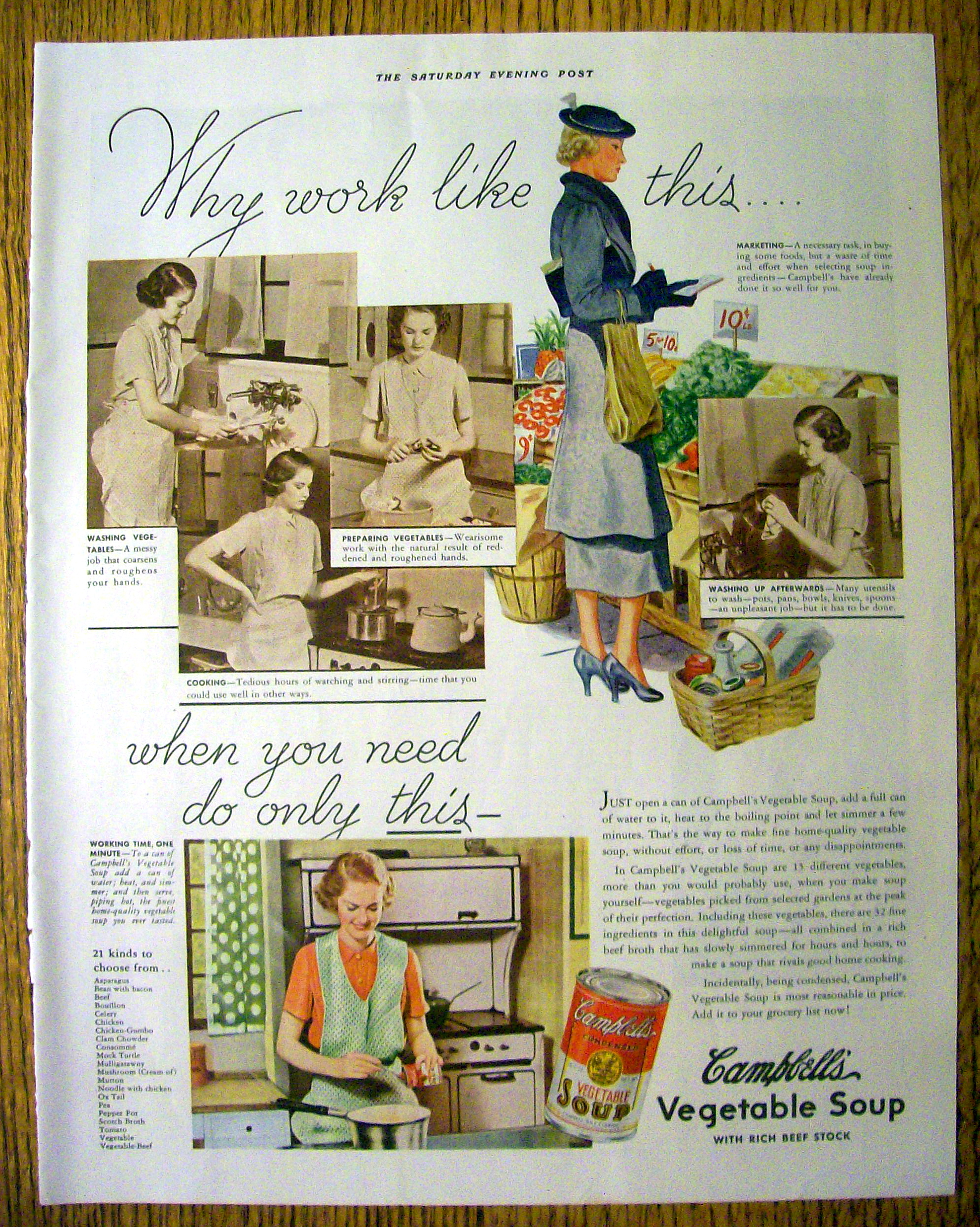 1937 Campbell's Vegetable Soup