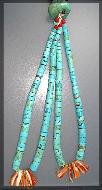 Santo Domingo Turquoise Spiny Oyster Antique Necklace