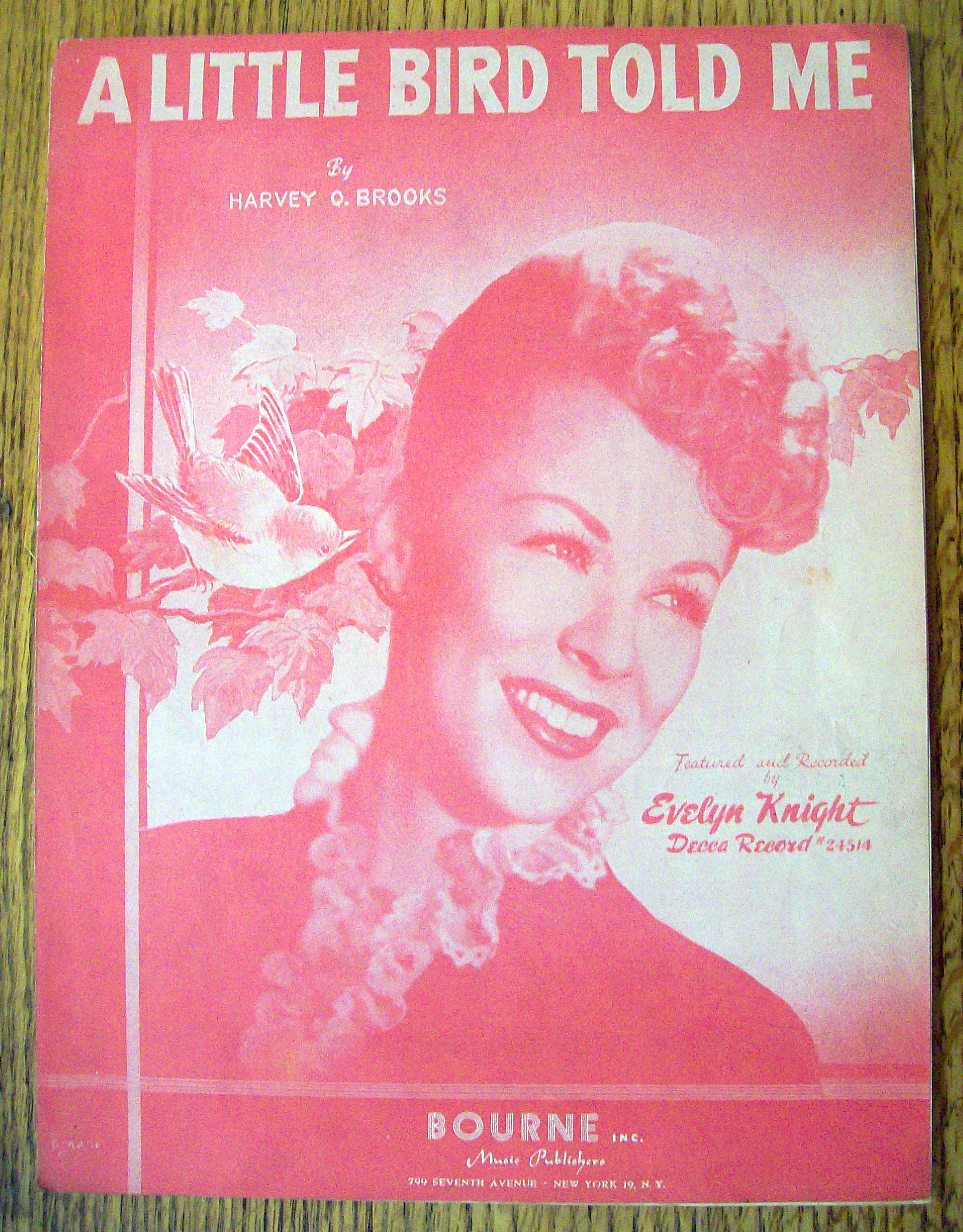 Sheet Music For 1948 A Little Bird Told Me