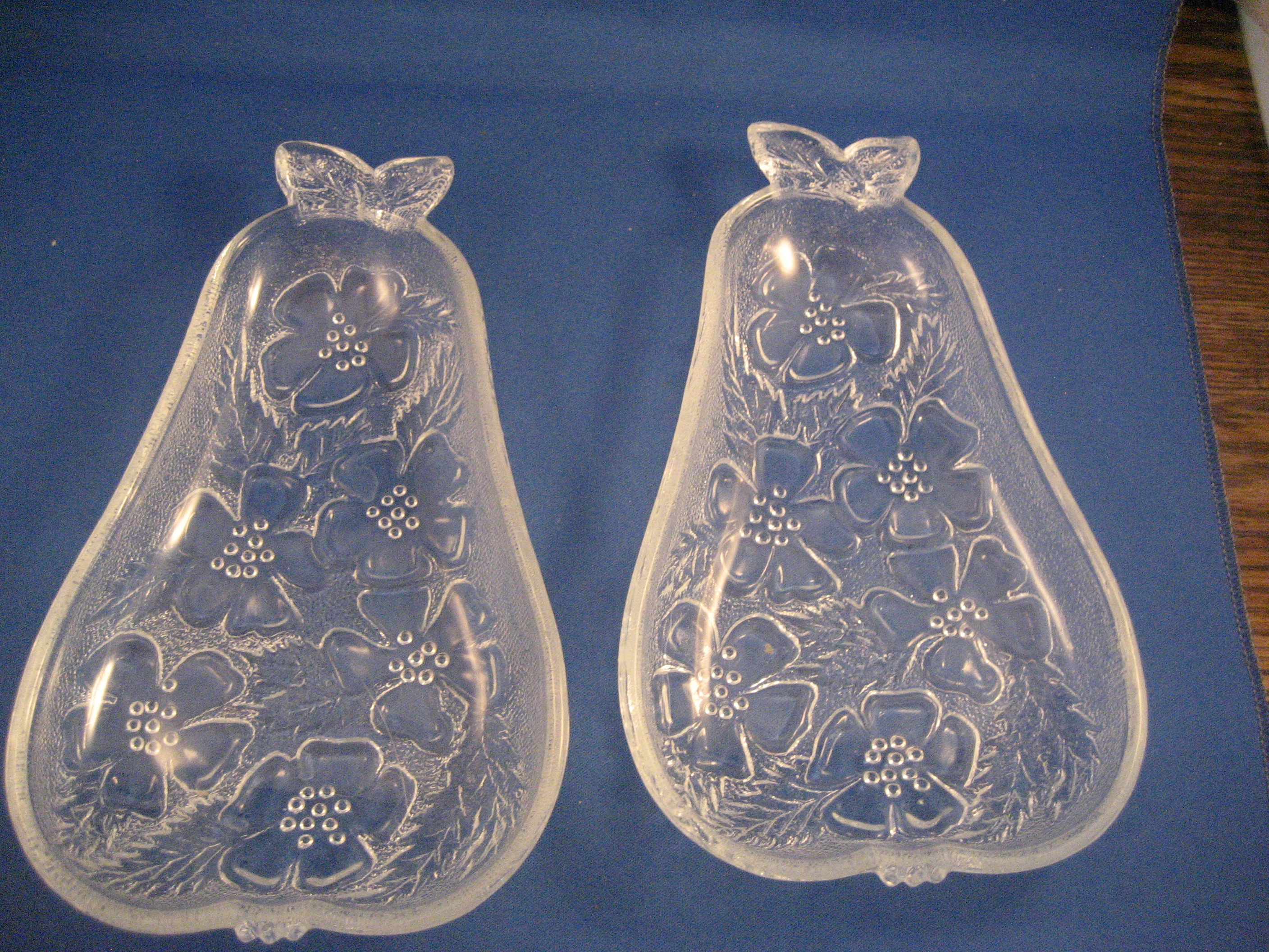 Pear Shaped Glass Relish Dishes