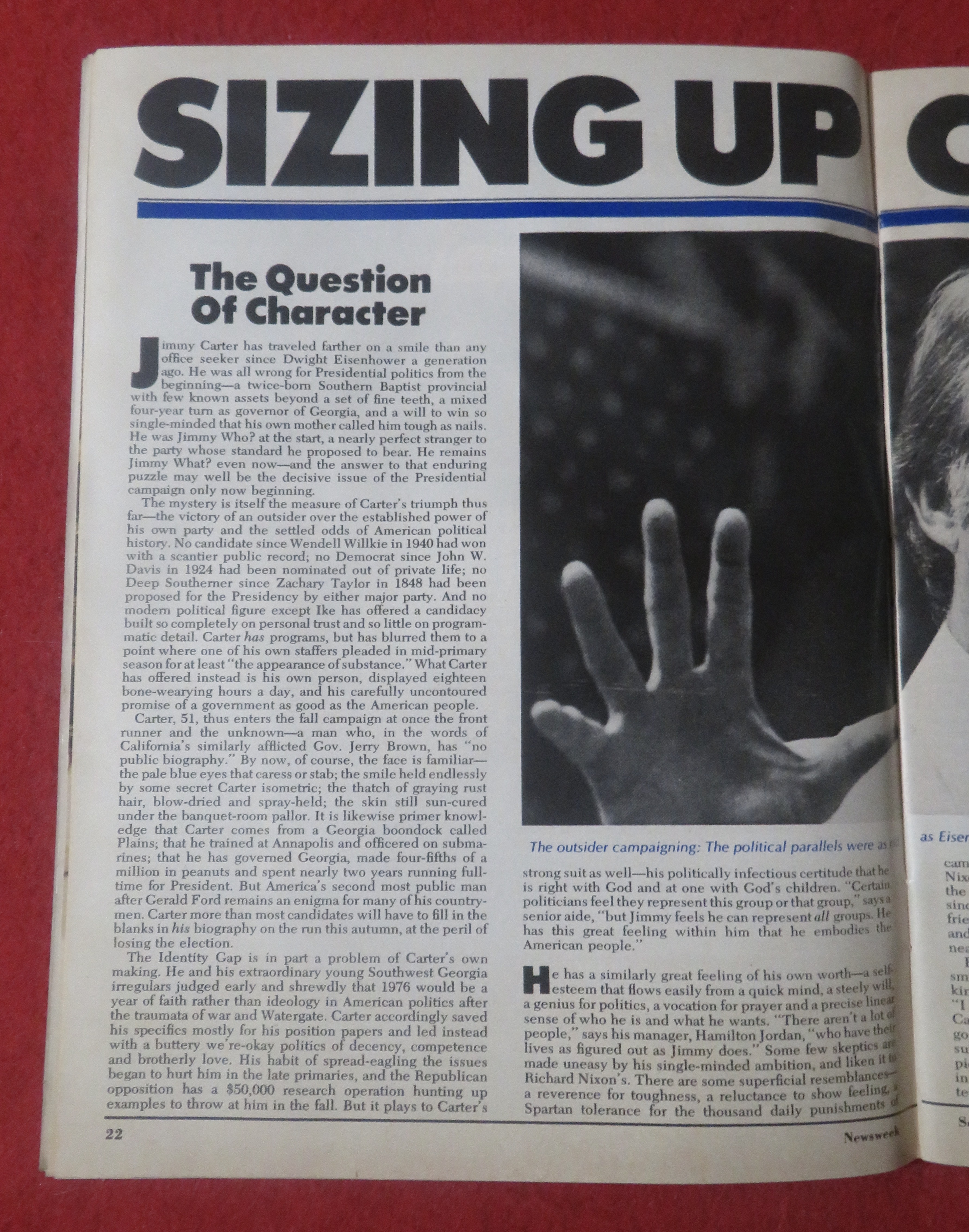 Newsweek Magazine September 13, 1976 Sizing Up Carter