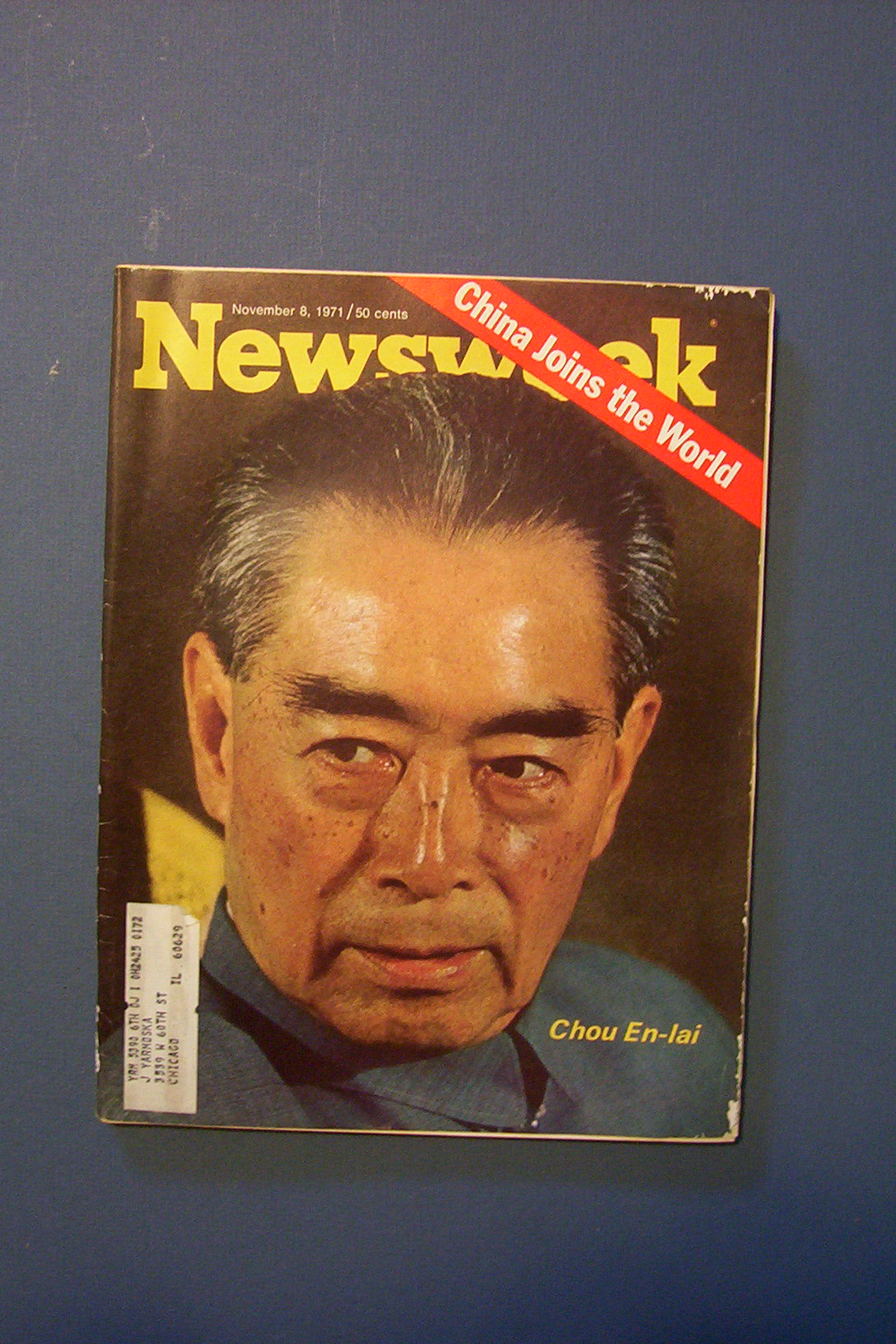 Newsweek Magazine - November 8, 1971 - Chou En - Lai