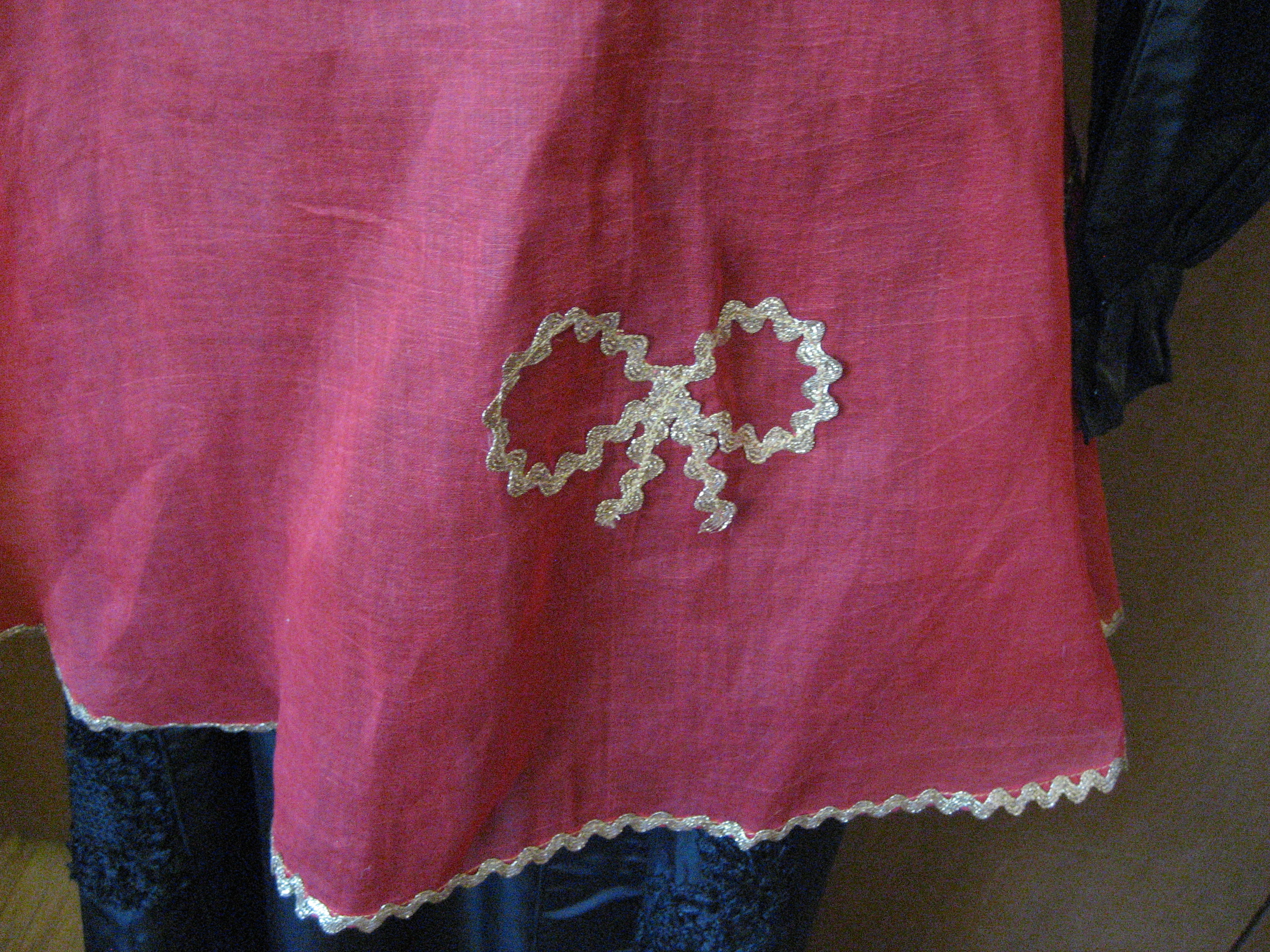 Christmas Apron With Gold Ribbon