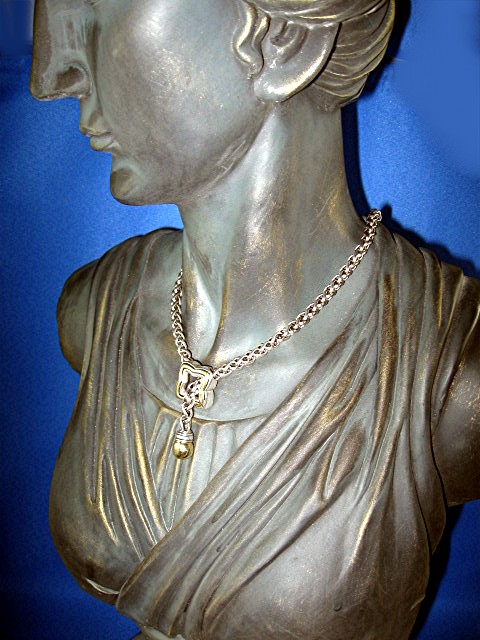 DAVID YURMAN 18K Gold Sterling Silver Necklace