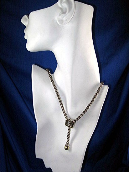 DAVID YURMAN 18K Gold Sterling Silver Necklace