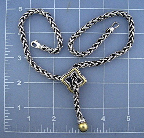 DAVID YURMAN 18K Gold Sterling Silver Necklace