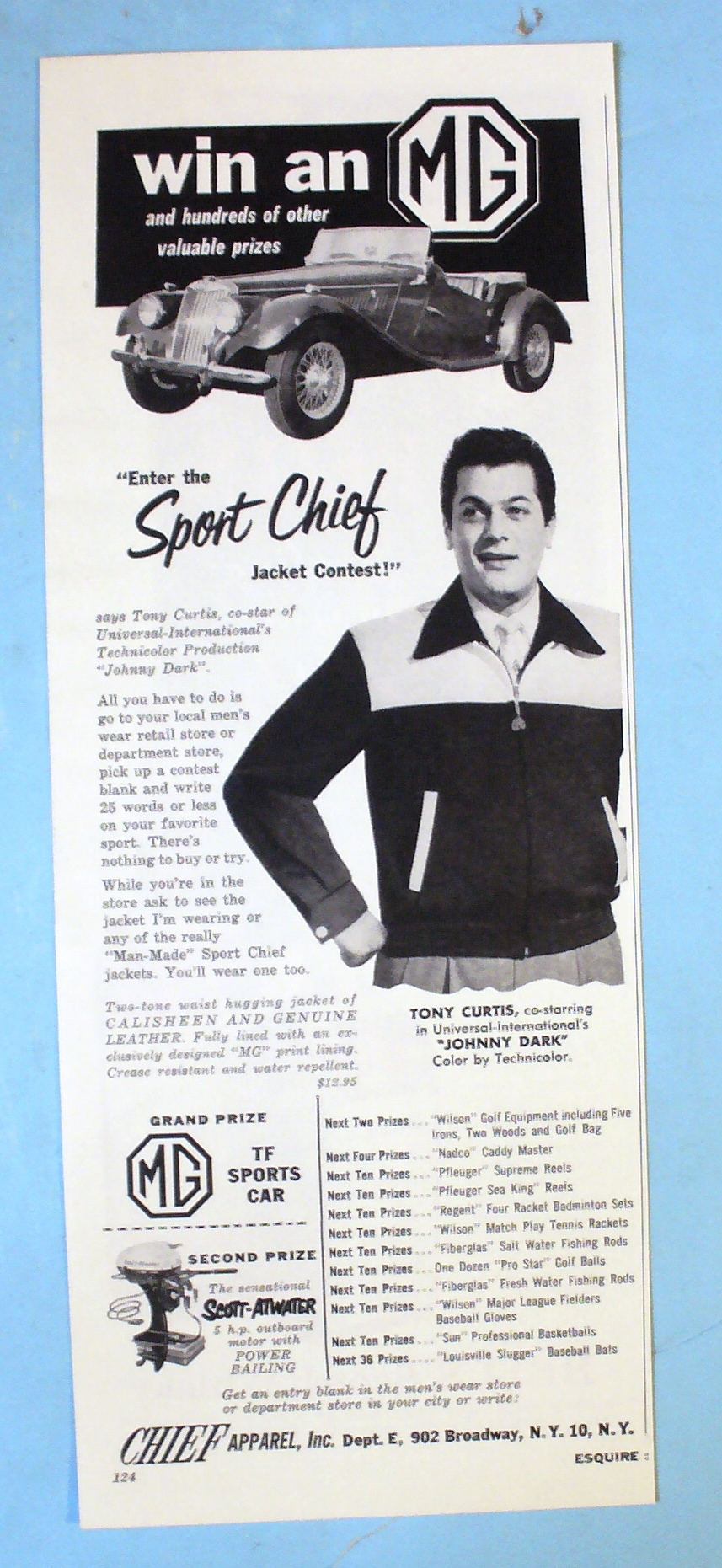 1954 Sport Chief Jacket/Apparel with Tony Curtis