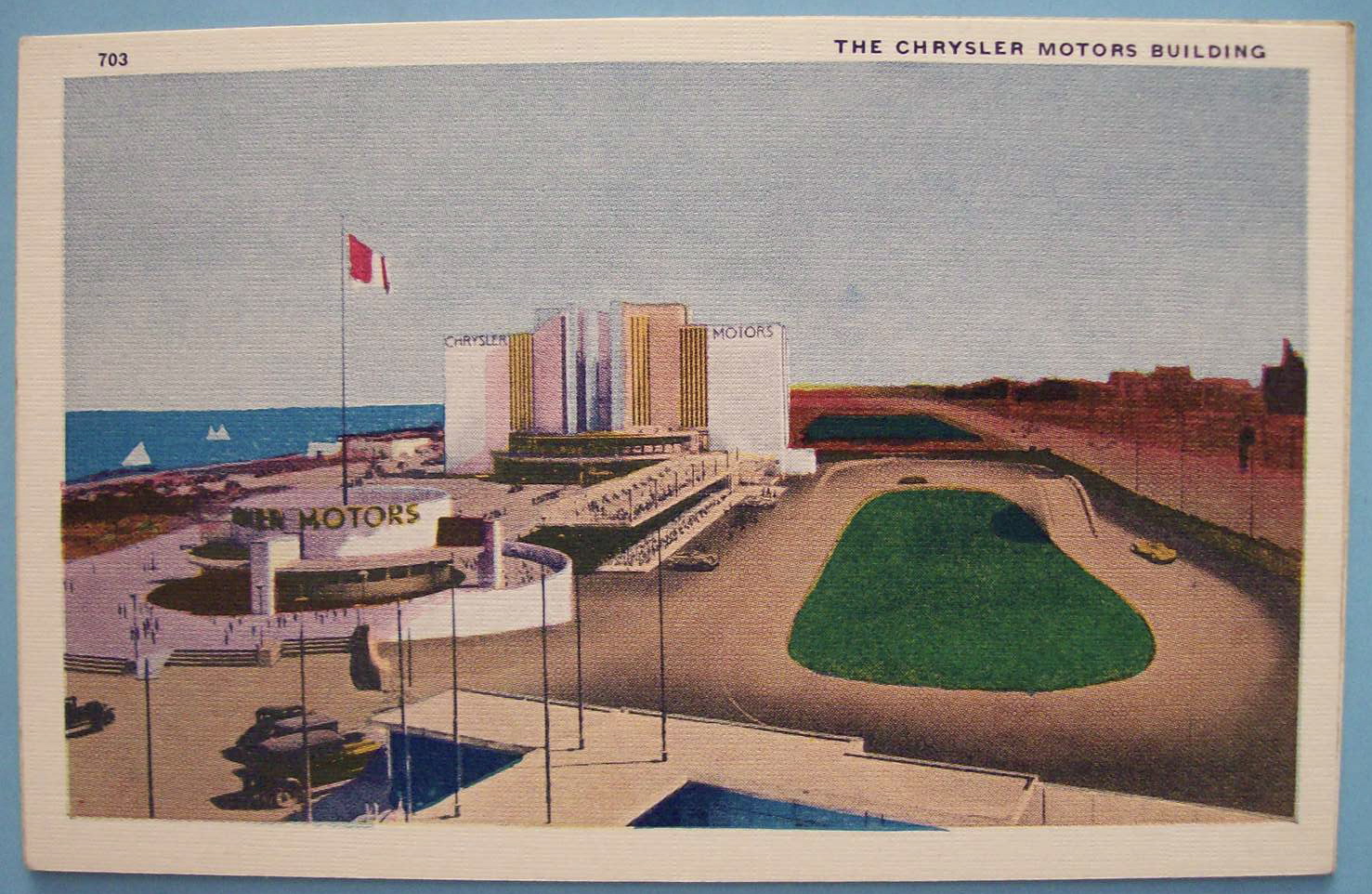 1933 Century Of Progress Chrysler Motors Bldg Postcard