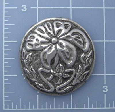 Sterling Silver Antique Flower Brooch