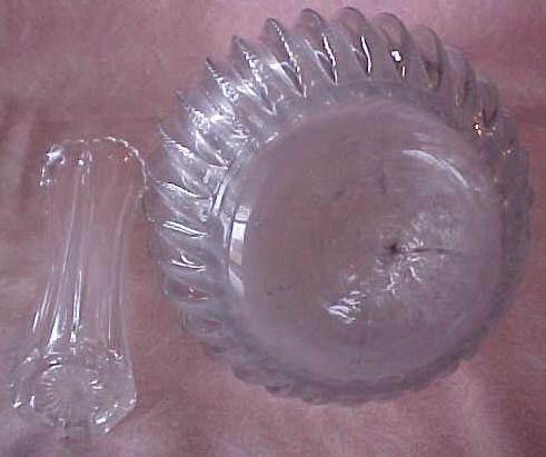 Pressed Glass Water Bottle & Vase