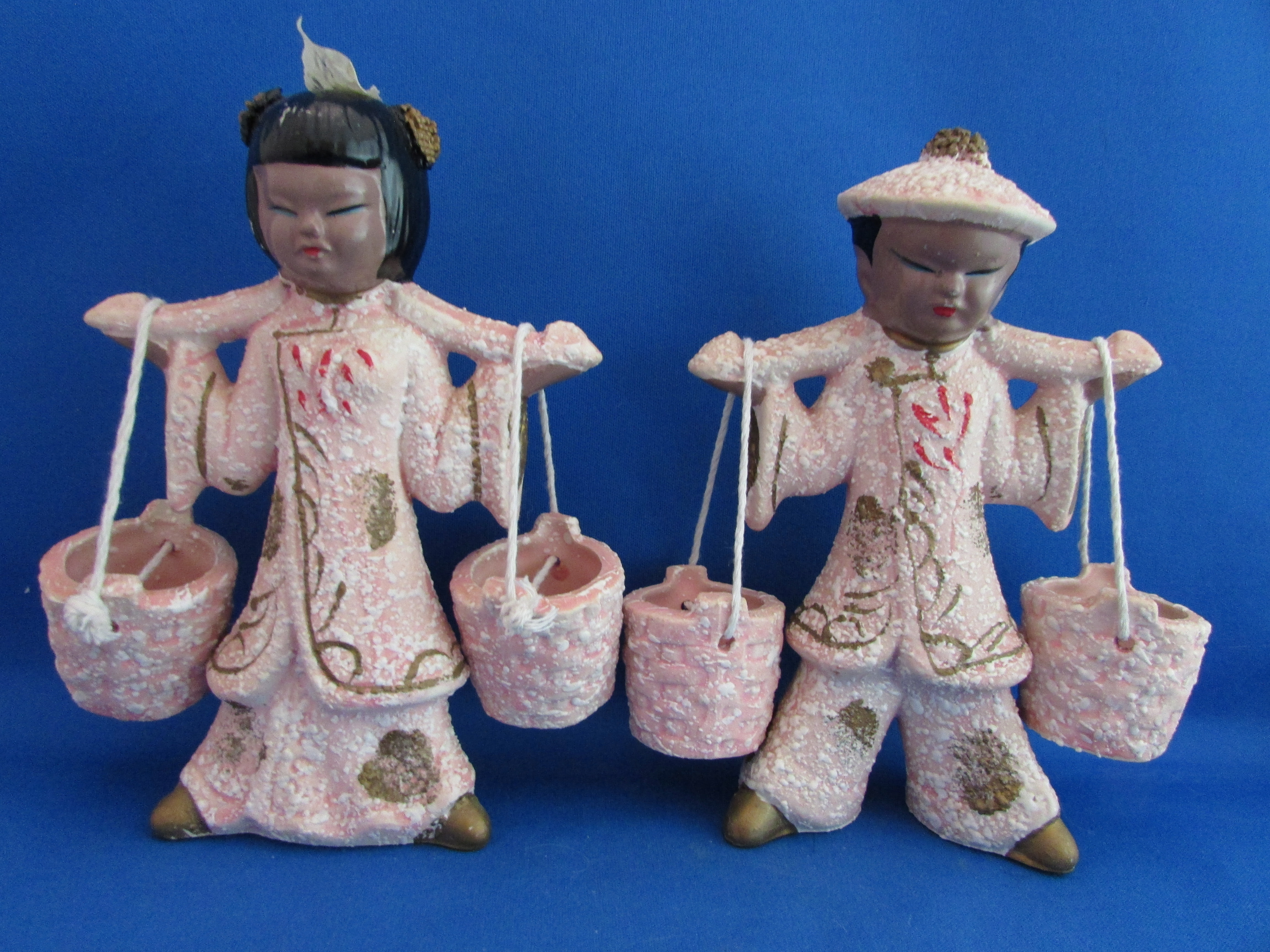 Water Bucket Asian Figurines