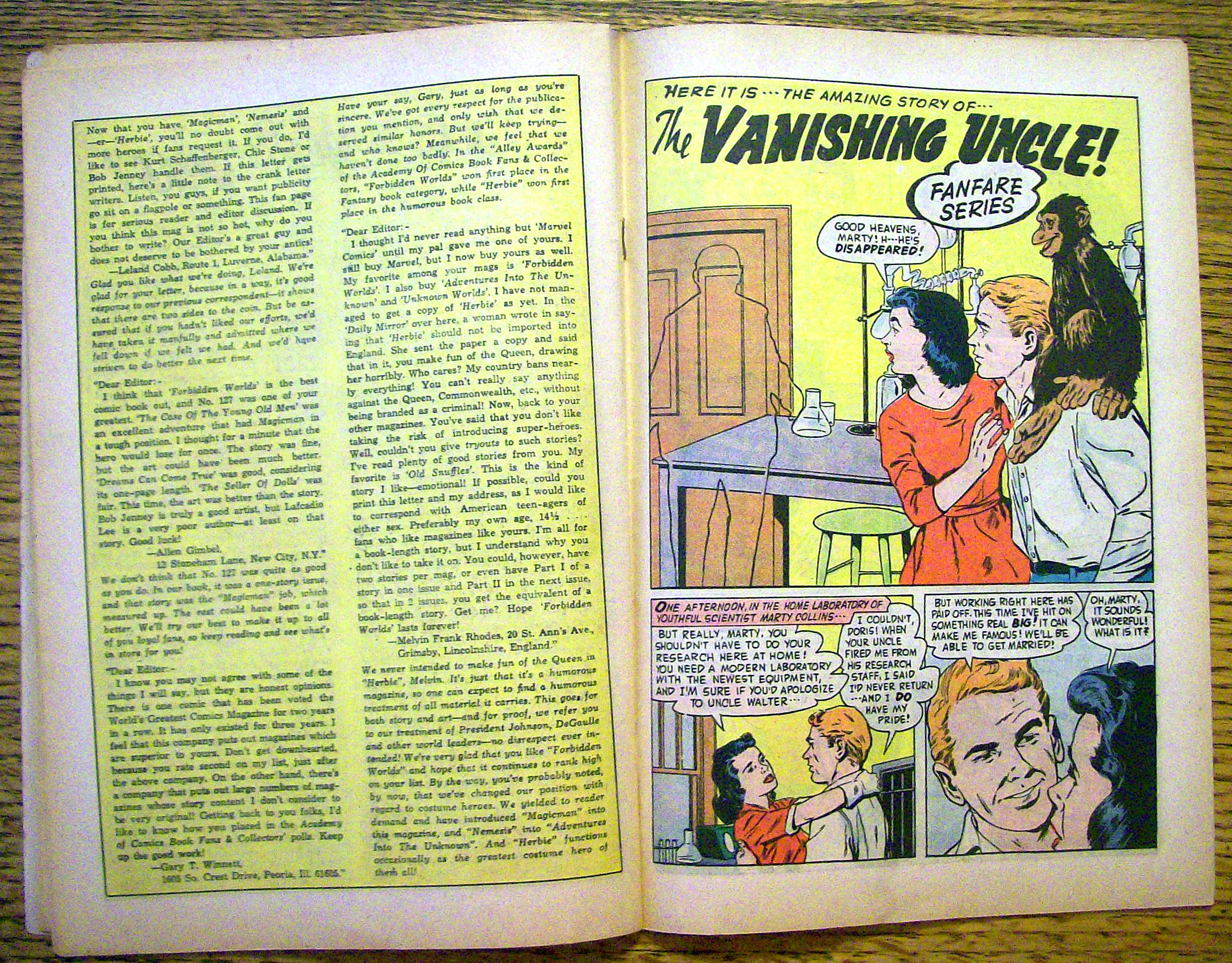 Forbidden Worlds Comic #134 March-April 1966