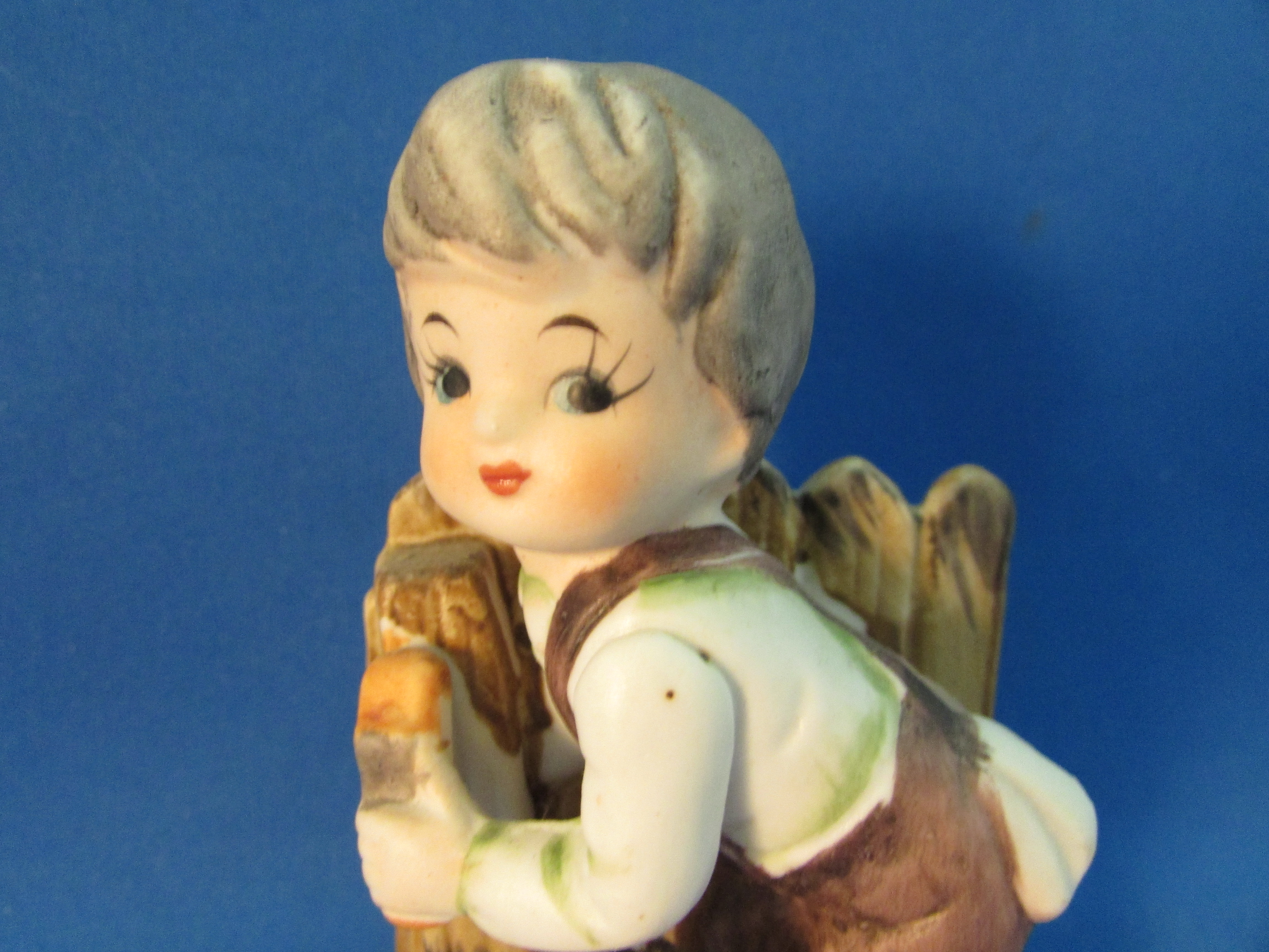 Boy Painted The Fence Figurine