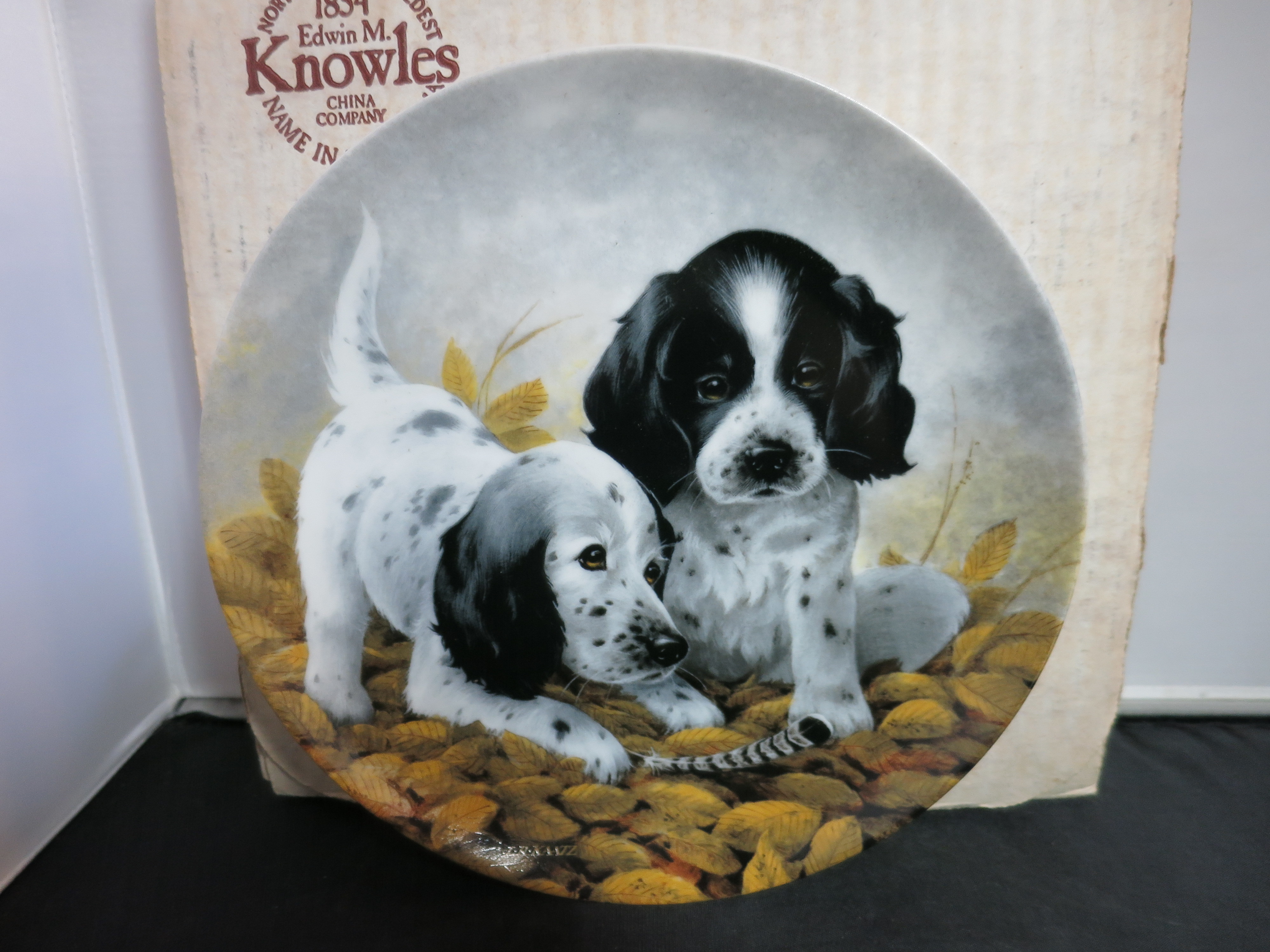 Fine Feathered Friends English Setters by Lynn Kaatz 1989 Knowles