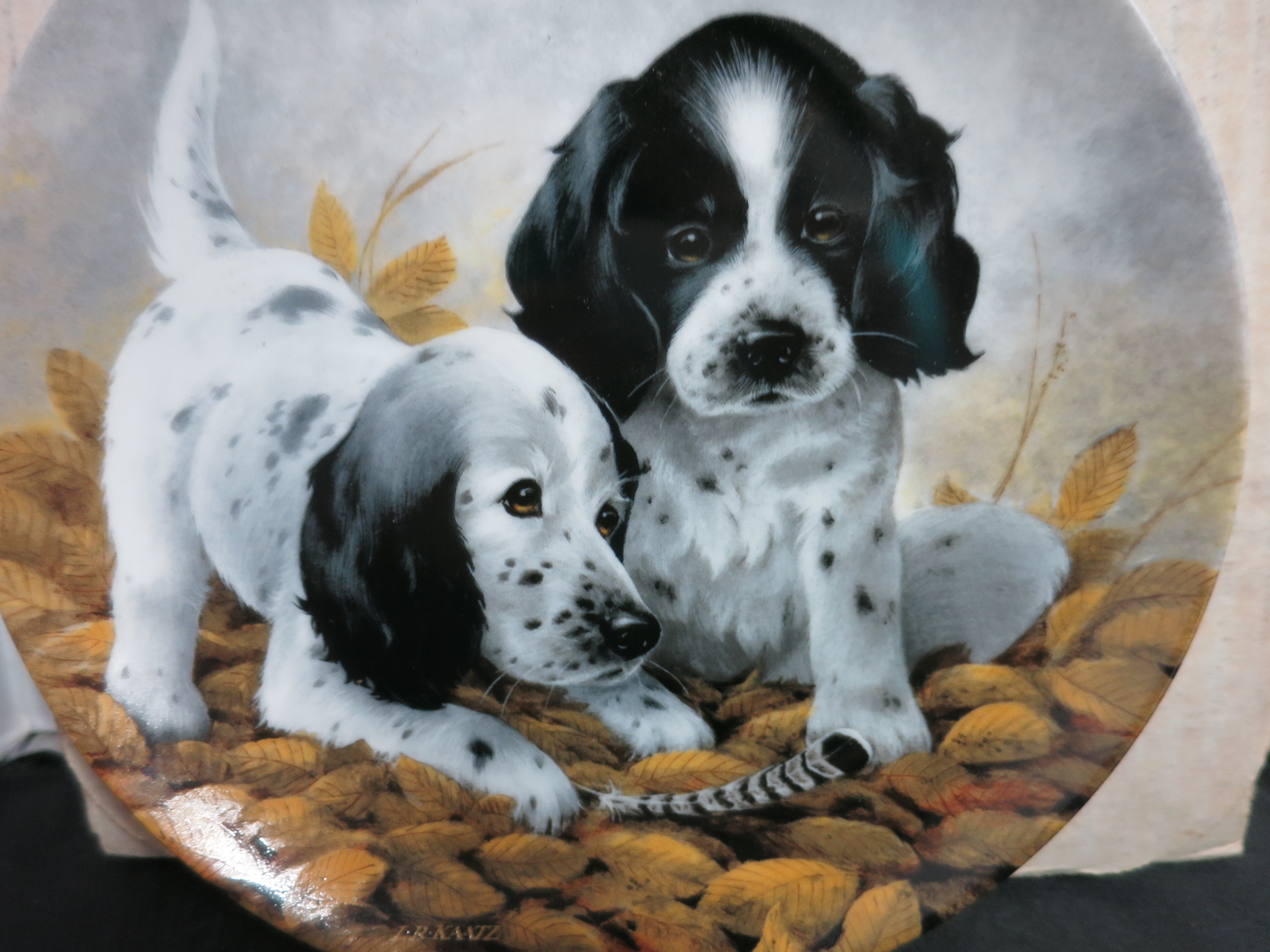 Fine Feathered Friends English Setters by Lynn Kaatz 1989 Knowles