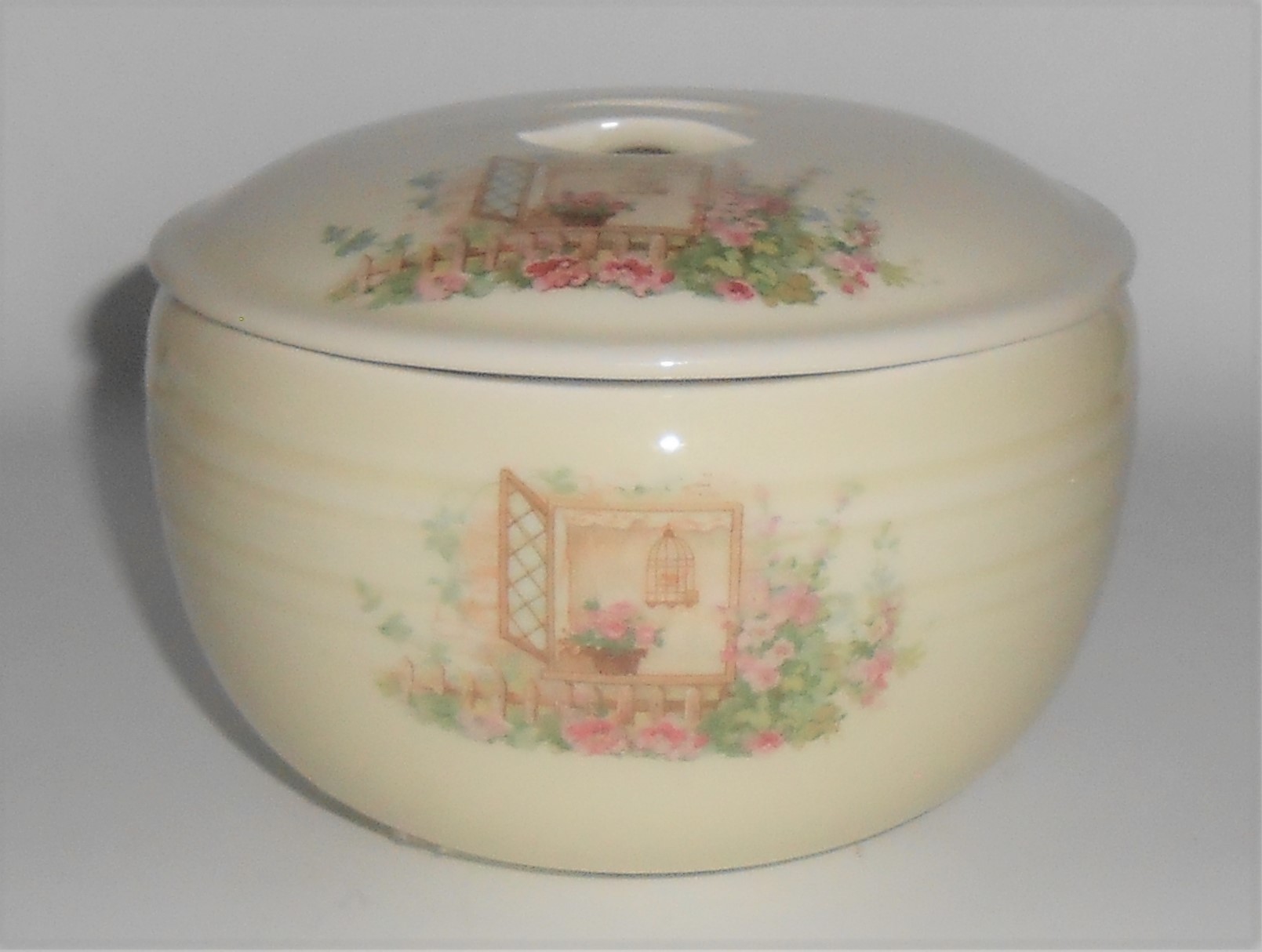 Coors Pottery Porcelain Open Window Small Casserole w/L