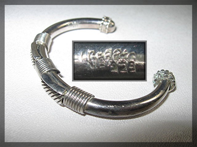 Sterling Silver Cuff Bracelet Taxco Mexico