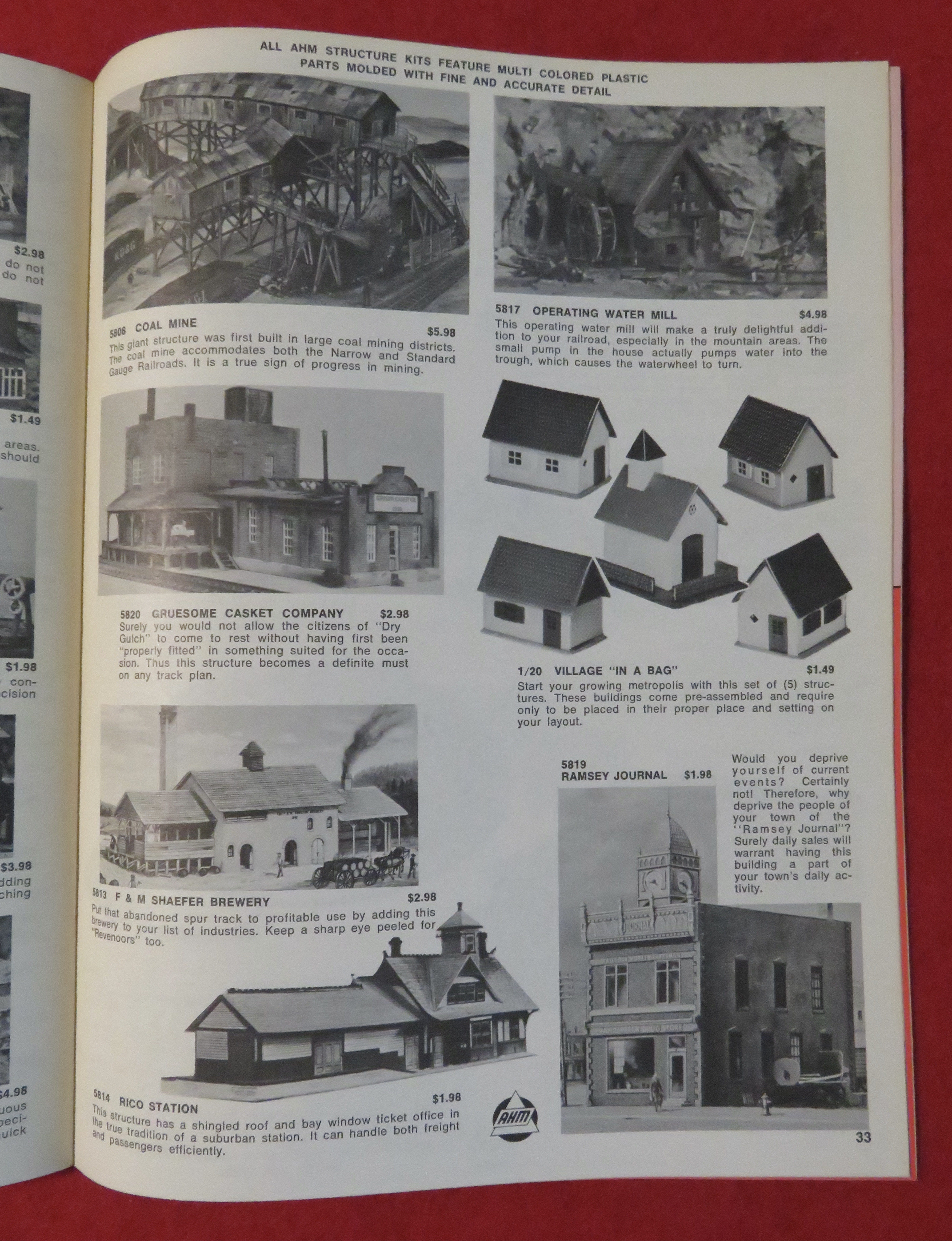 AHM Model Railroad Catalog Supplement 1970's