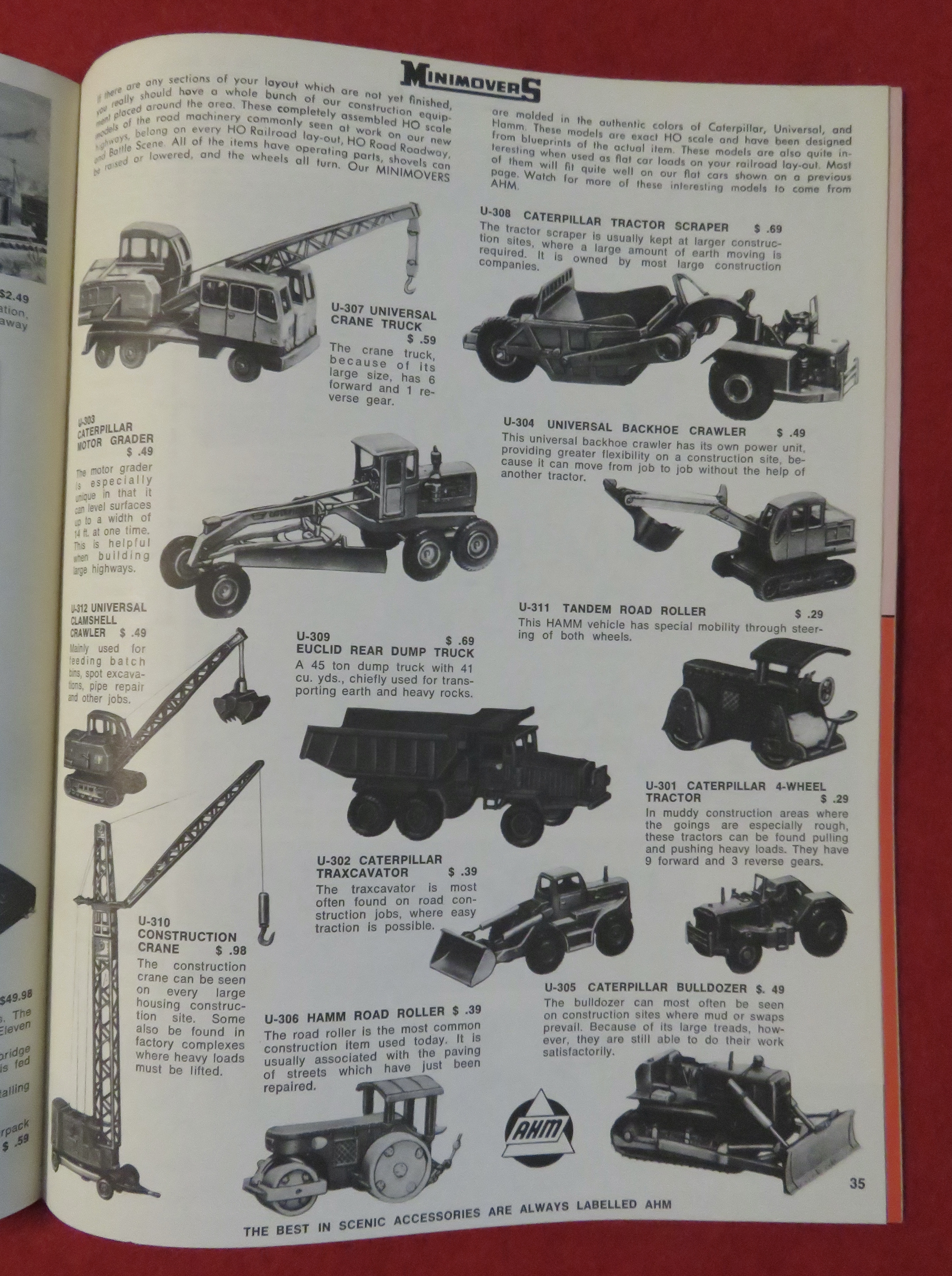 AHM Model Railroad Catalog Supplement 1970's