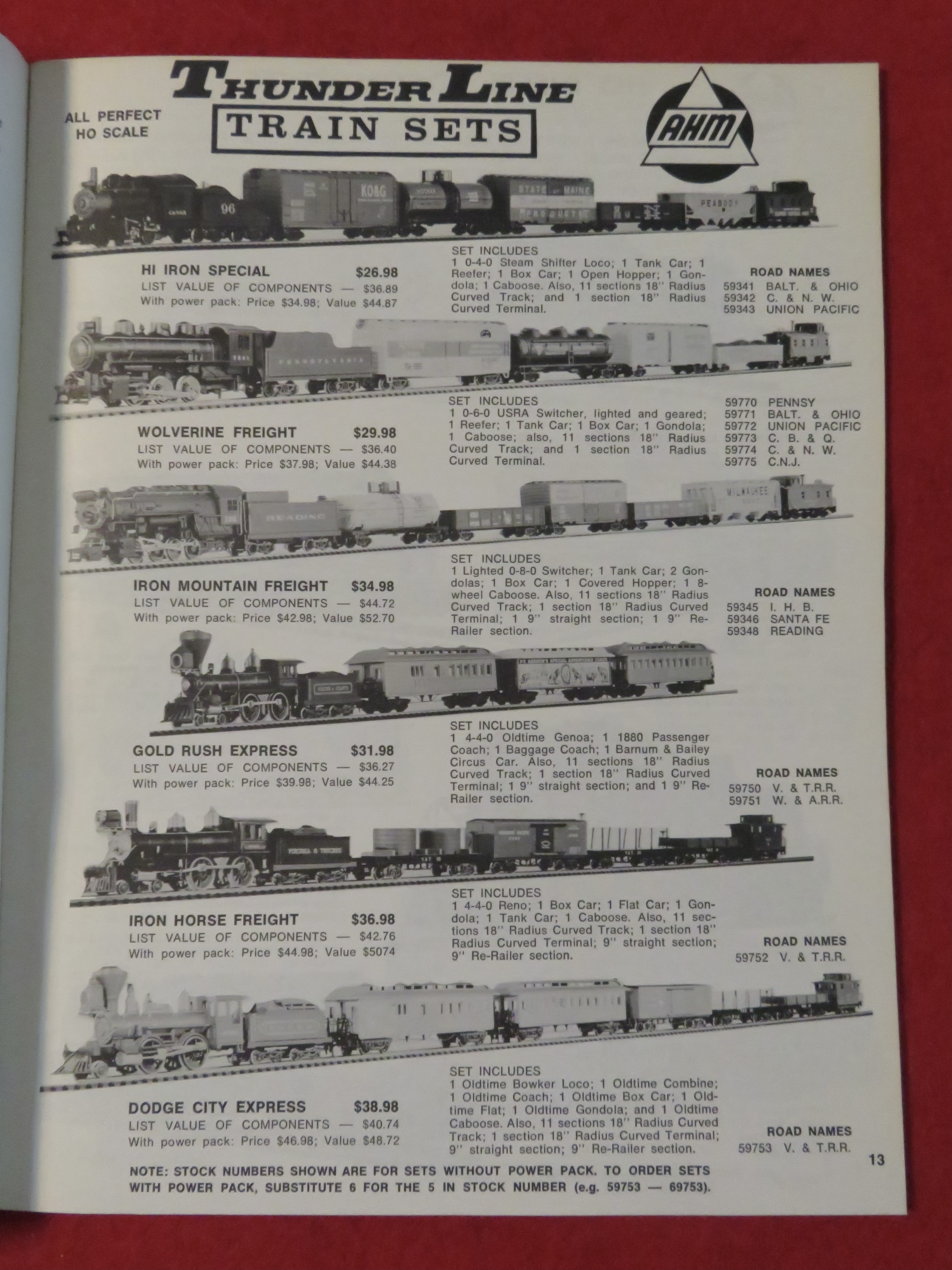 AHM Model Railroad Catalog Supplement 1970's