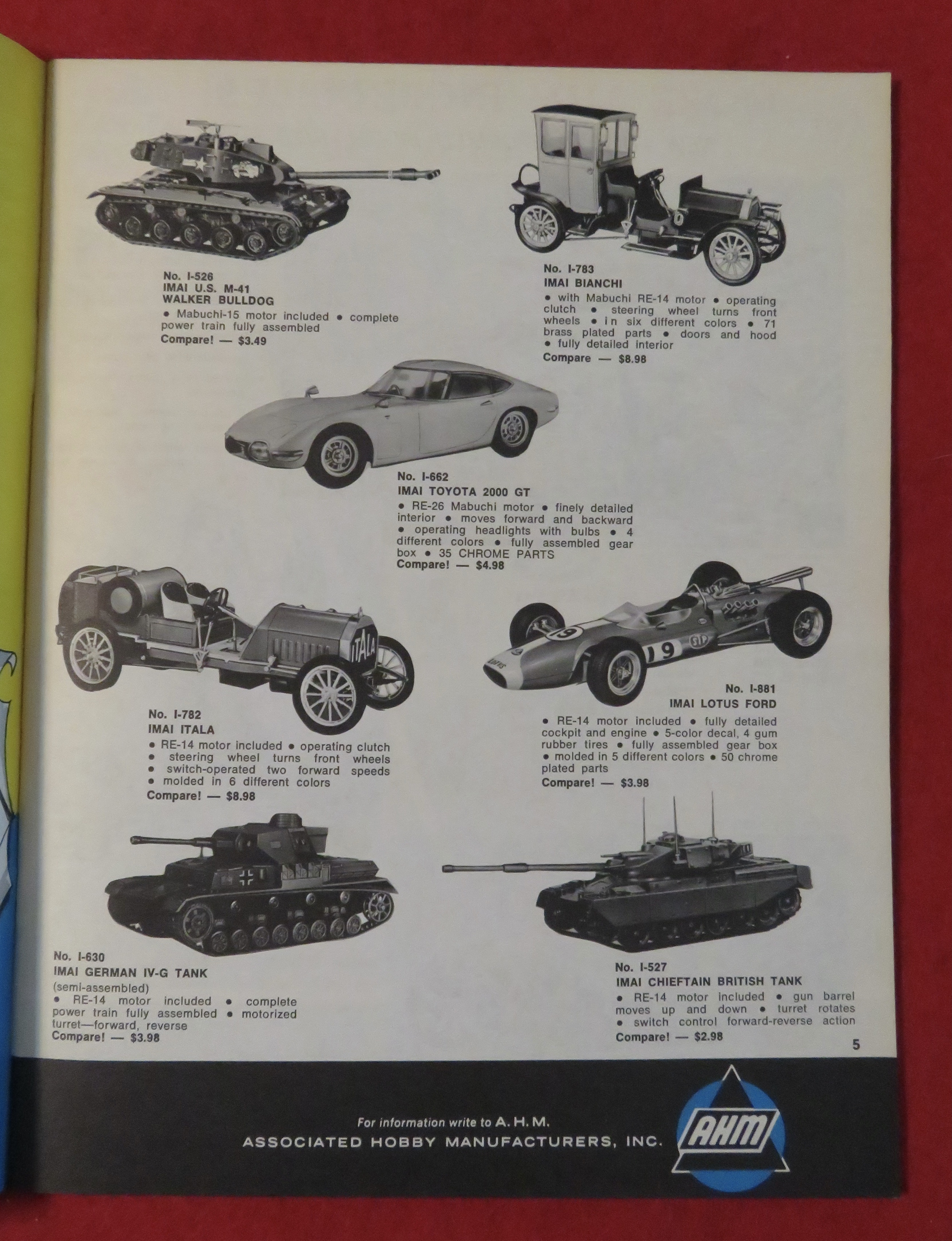 AHM Model Railroad Catalog Supplement 1970's
