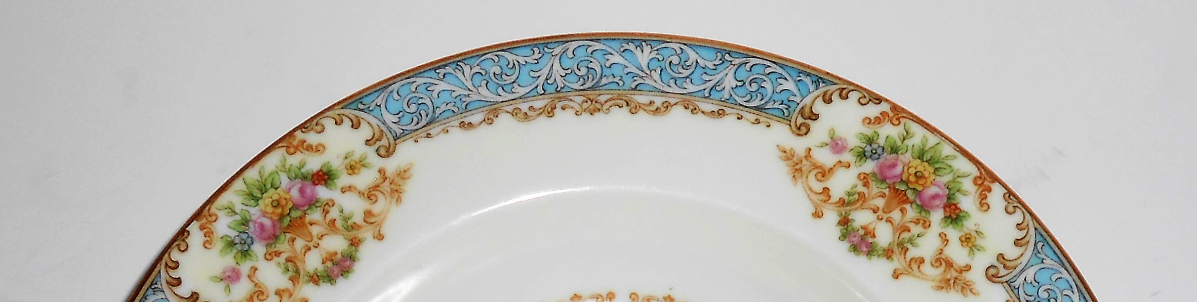 Noritake China Chevonia 6003 Gold Band Dinner Plate Occ
