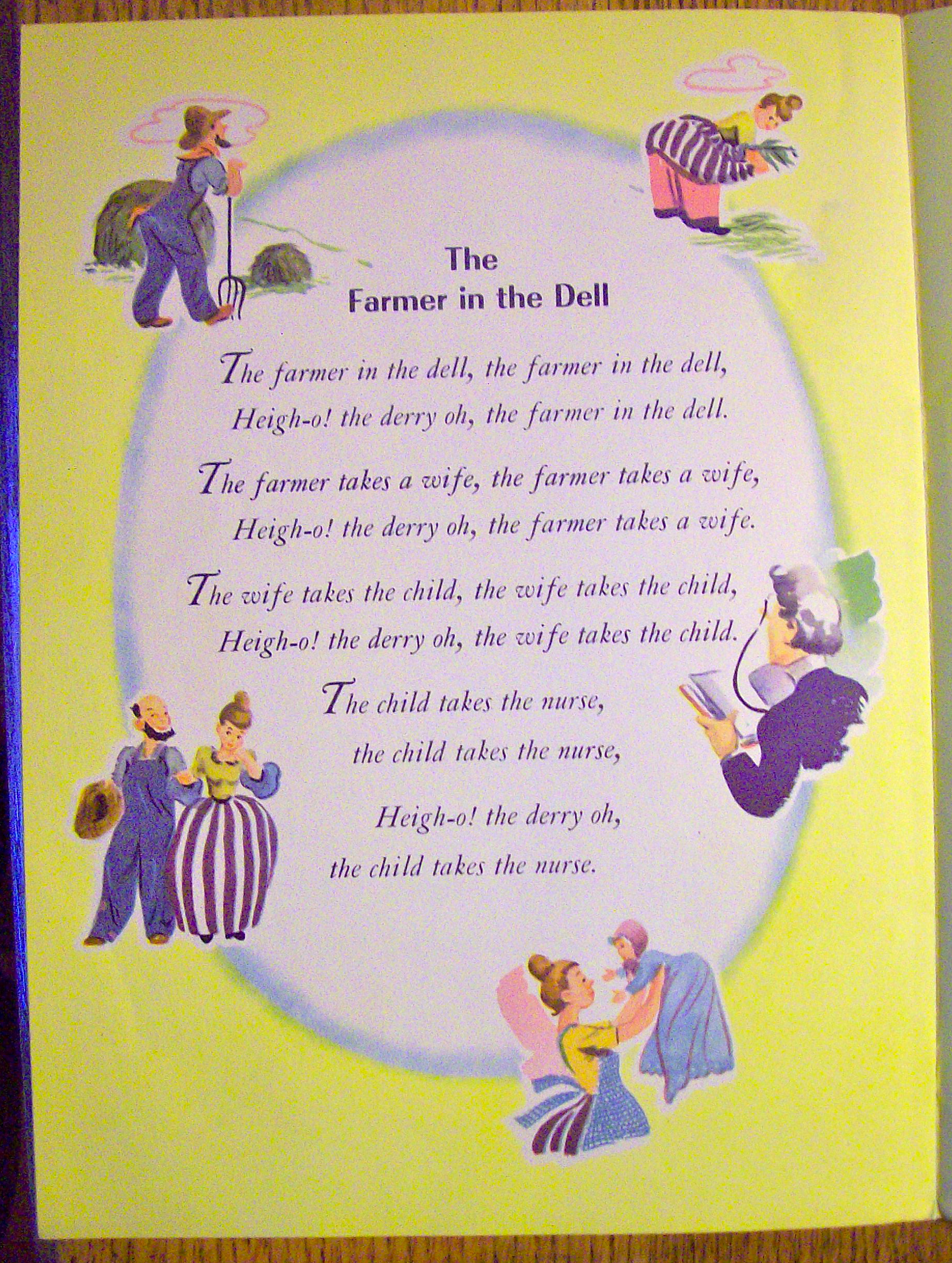 Mother Goose Nursery Rhymes Book 1940's Anne Elizabeth