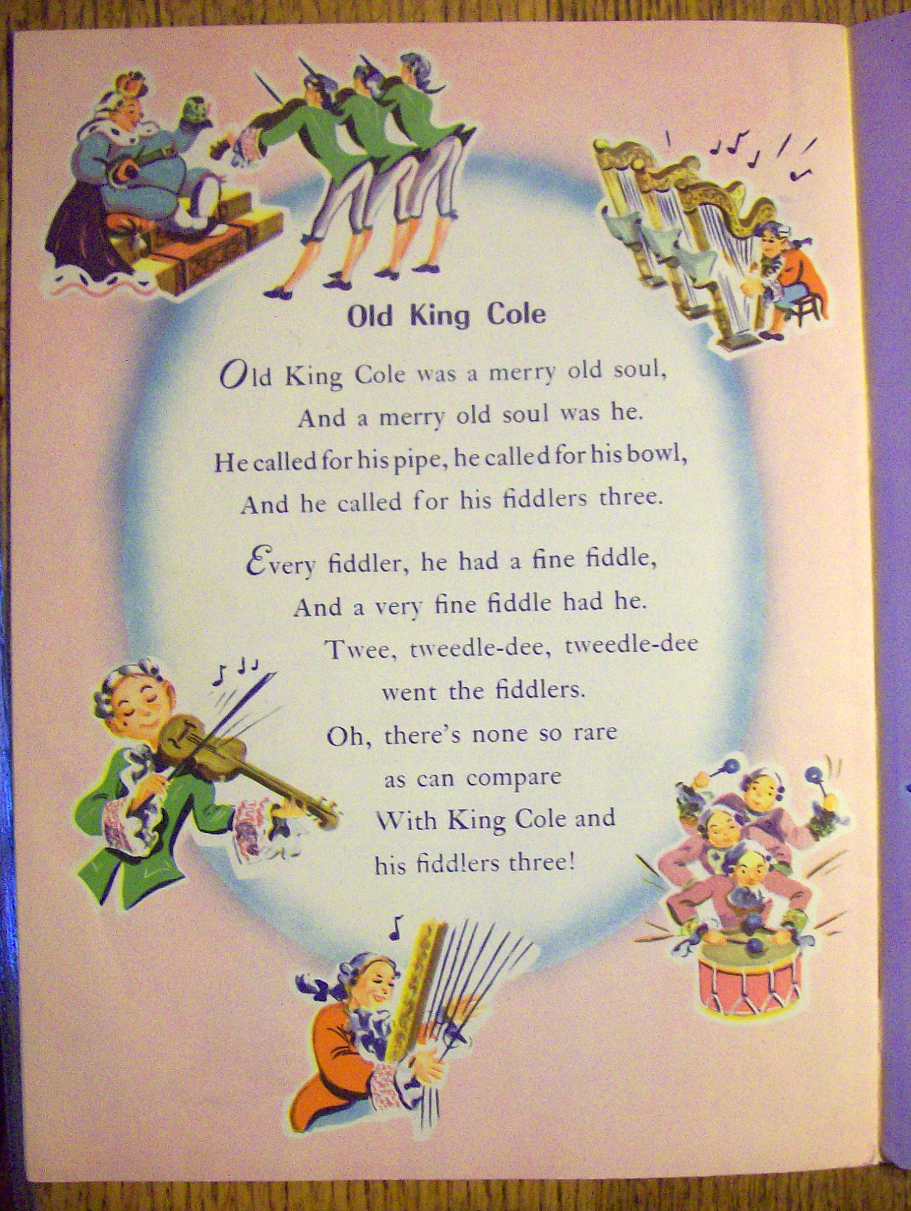 Mother Goose Nursery Rhymes Book 1940's Anne Elizabeth