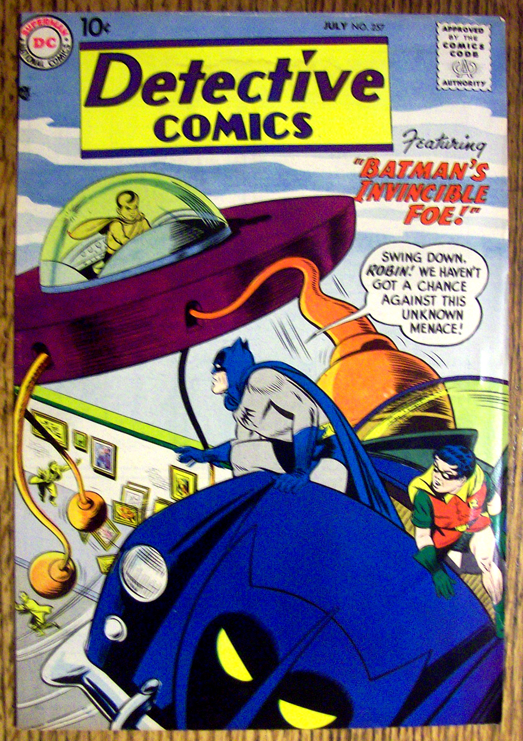 Detective Comics Cover-July 1958-Batman Cover