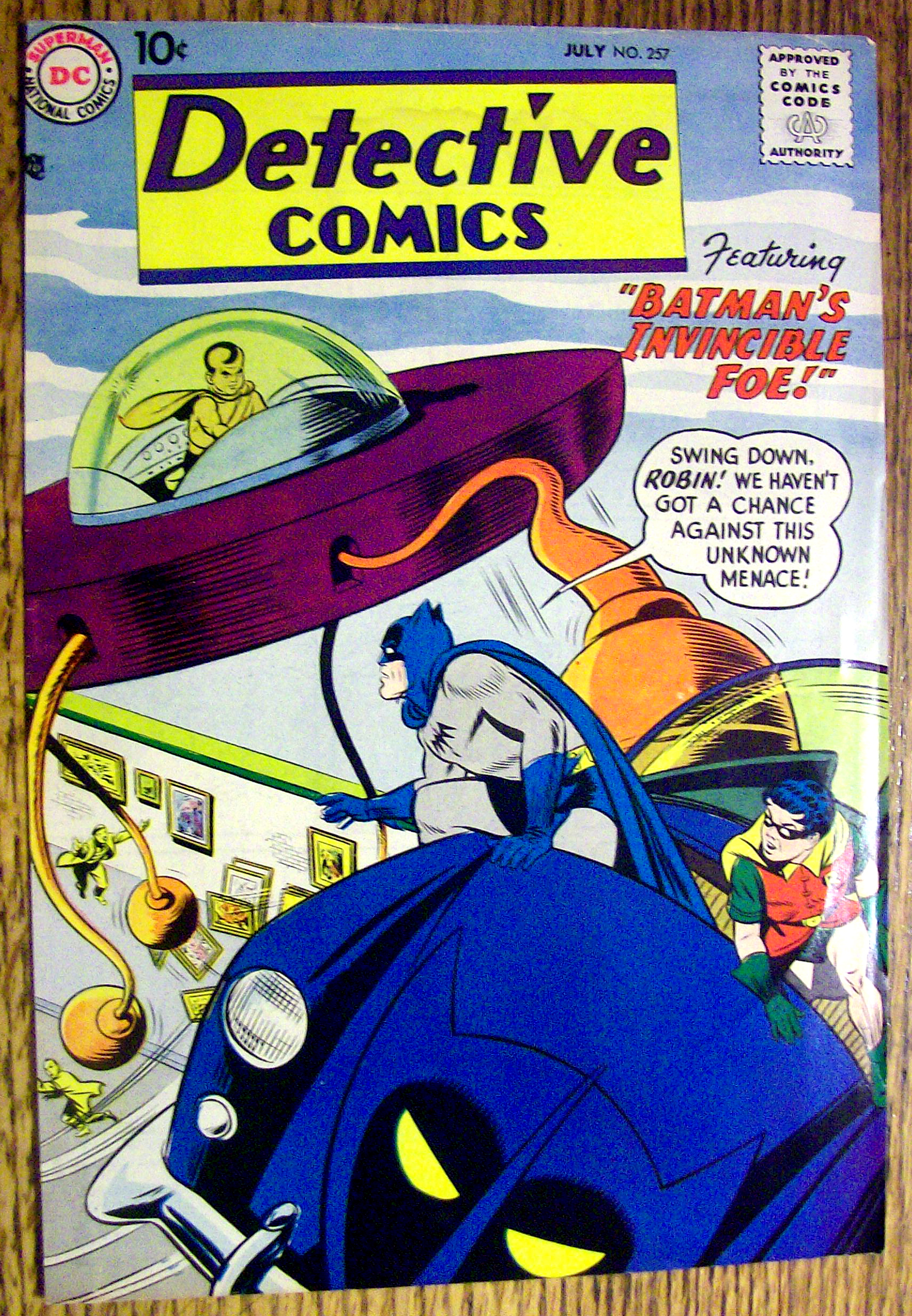 Detective Comics Cover-July 1958-Batman Cover