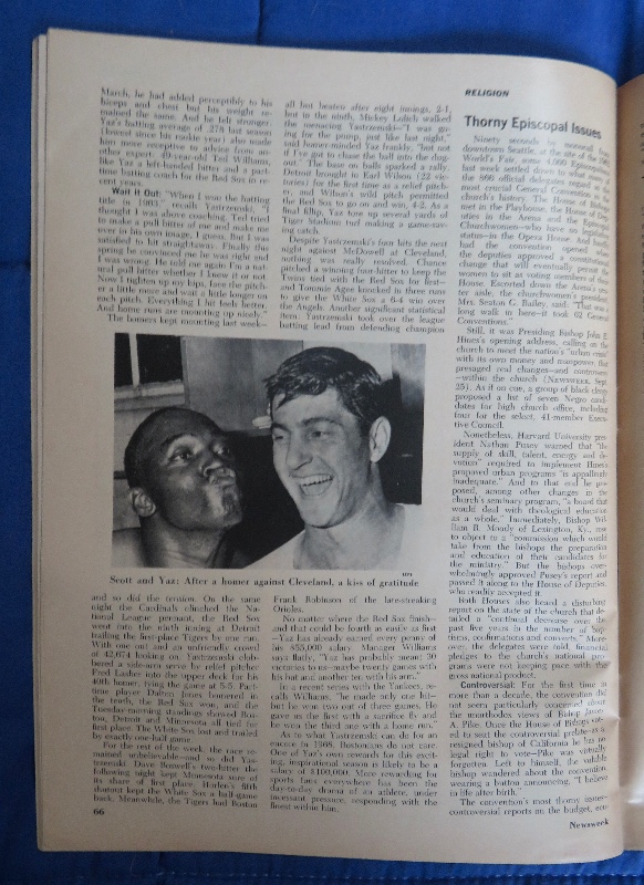 Newsweek Magazine October 2, 1967 Down To The Wire: Boston's Carl Yastrzemski