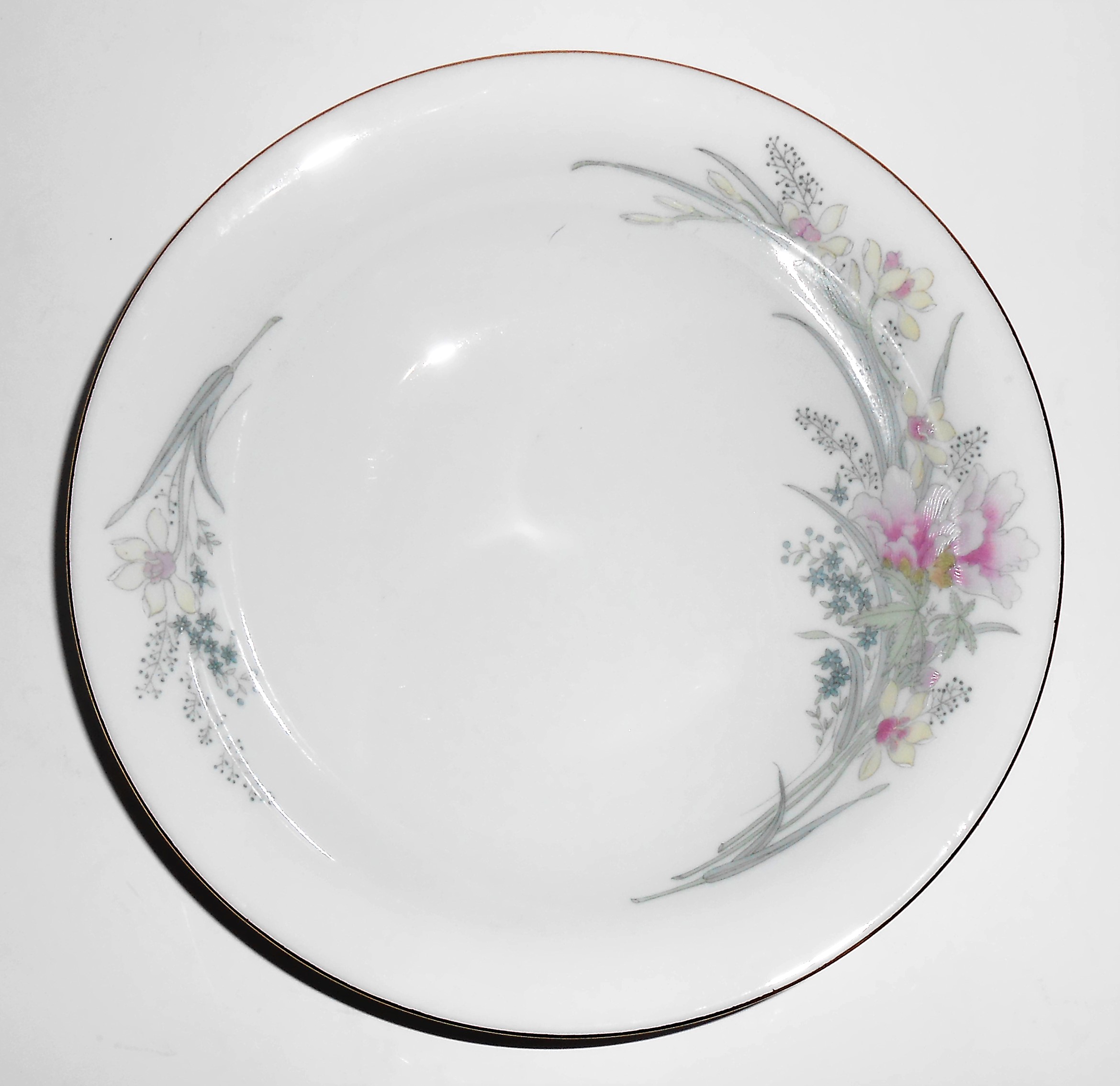 Jamestown China Porcelain Pink Yellow Floral Gold Soup