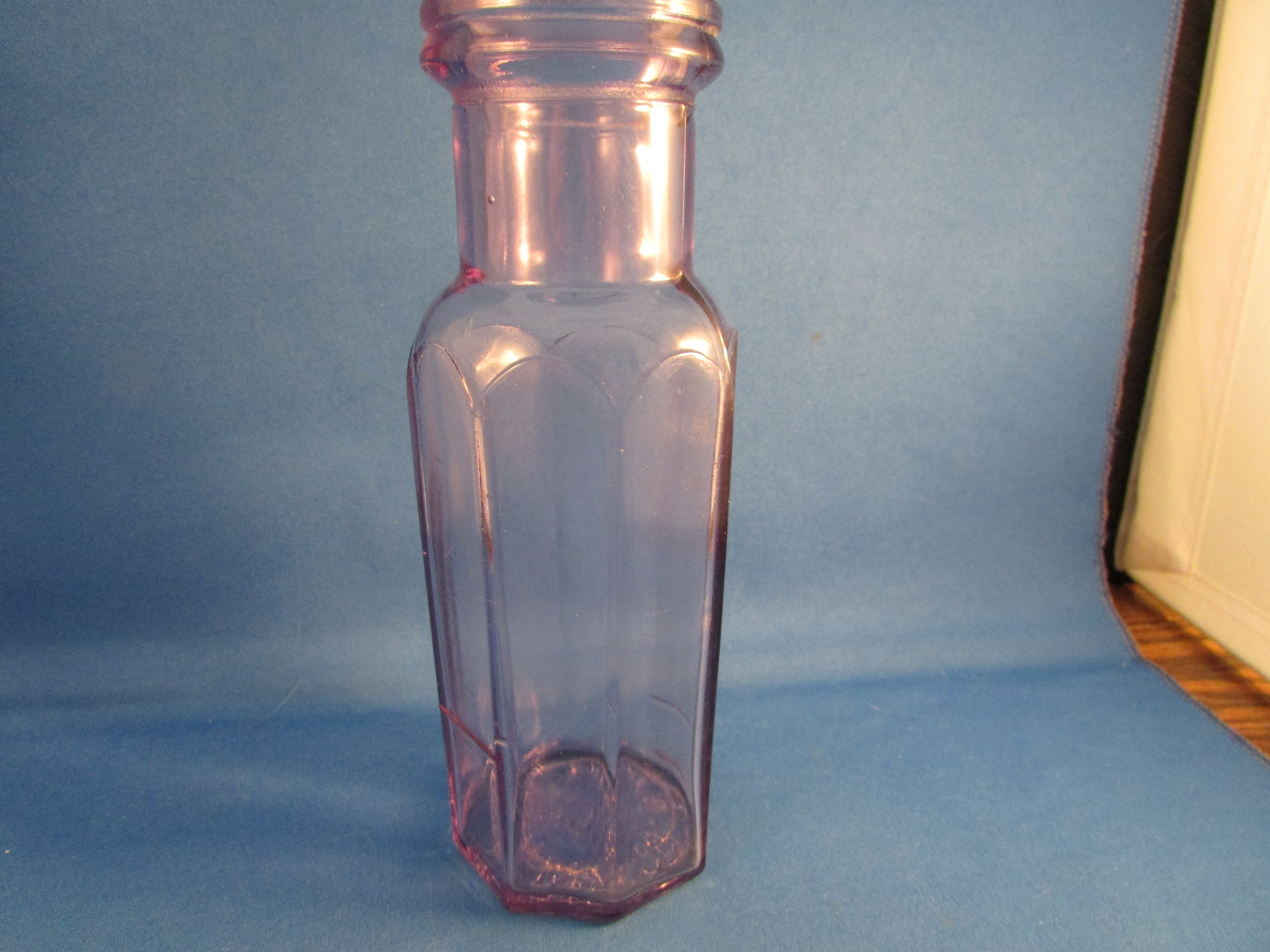 Purple Glass Ketchup Bottle