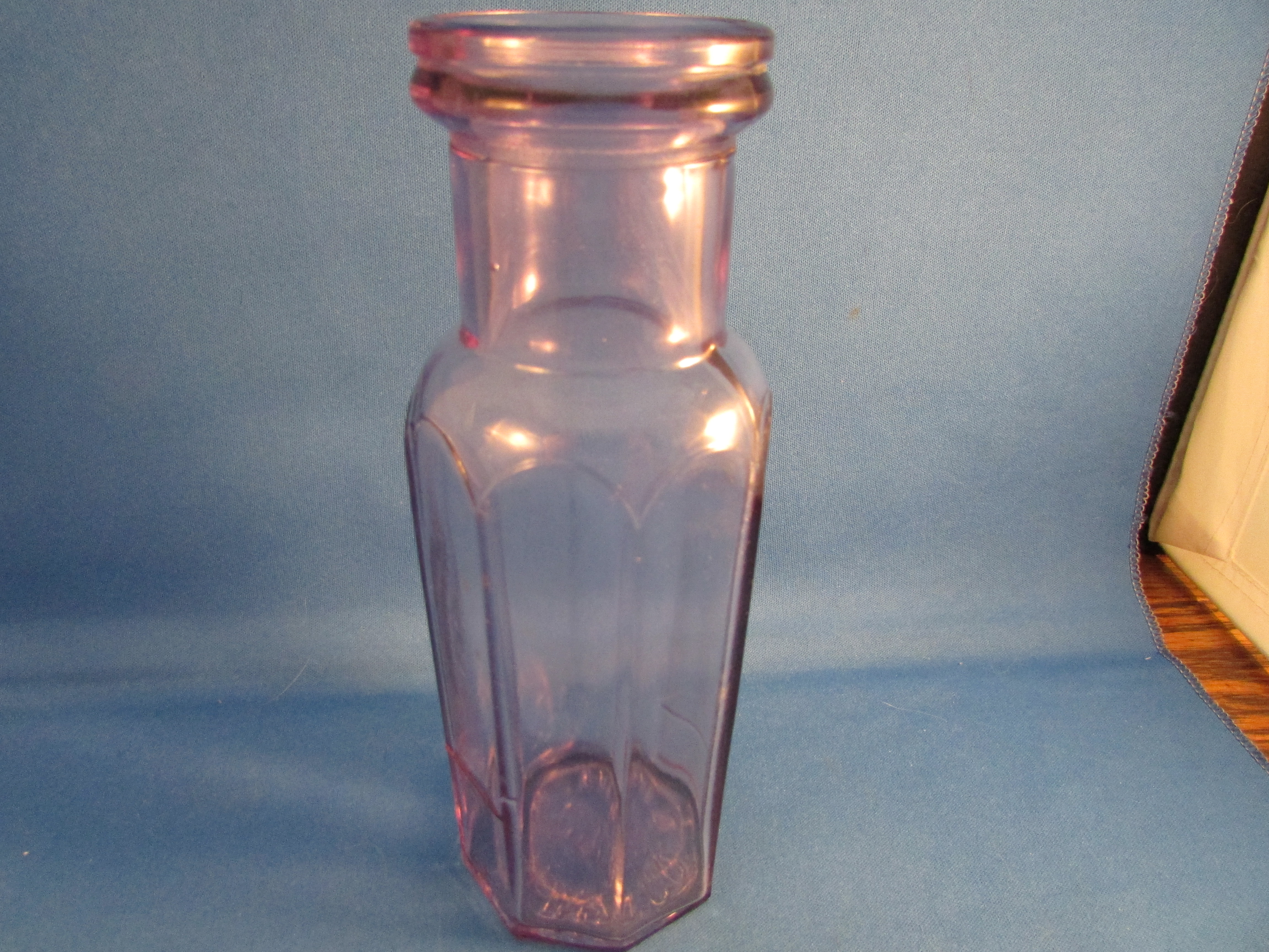 Purple Glass Ketchup Bottle