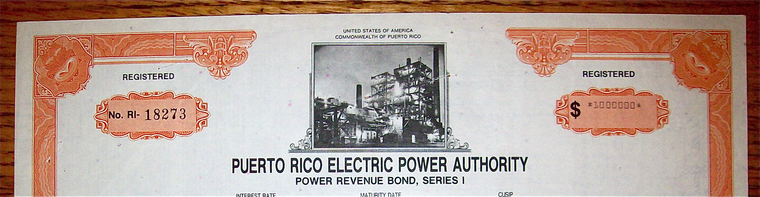 1984 Puerto Rico Electric Power Authority $1,000,000