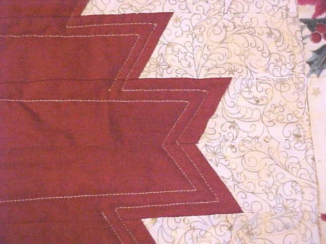 Quilt Wall Hanging Christmas Tree Holly Poinsettias