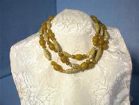 Butterscotch Amber and Carved Bead Necklace