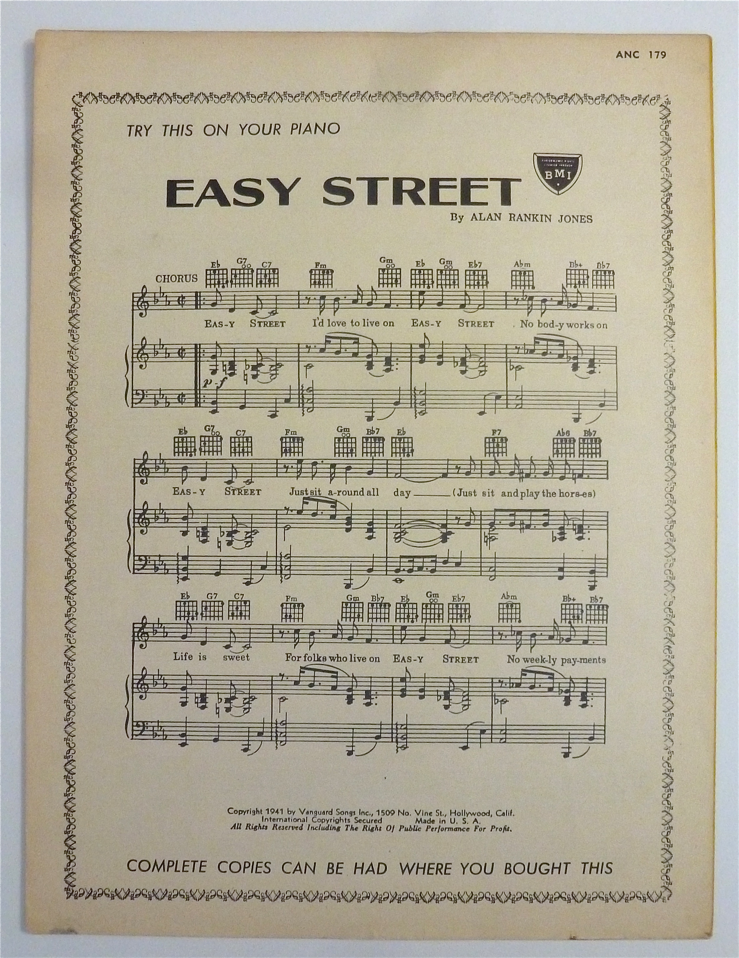 Sheet Music For 1946 The Best Man