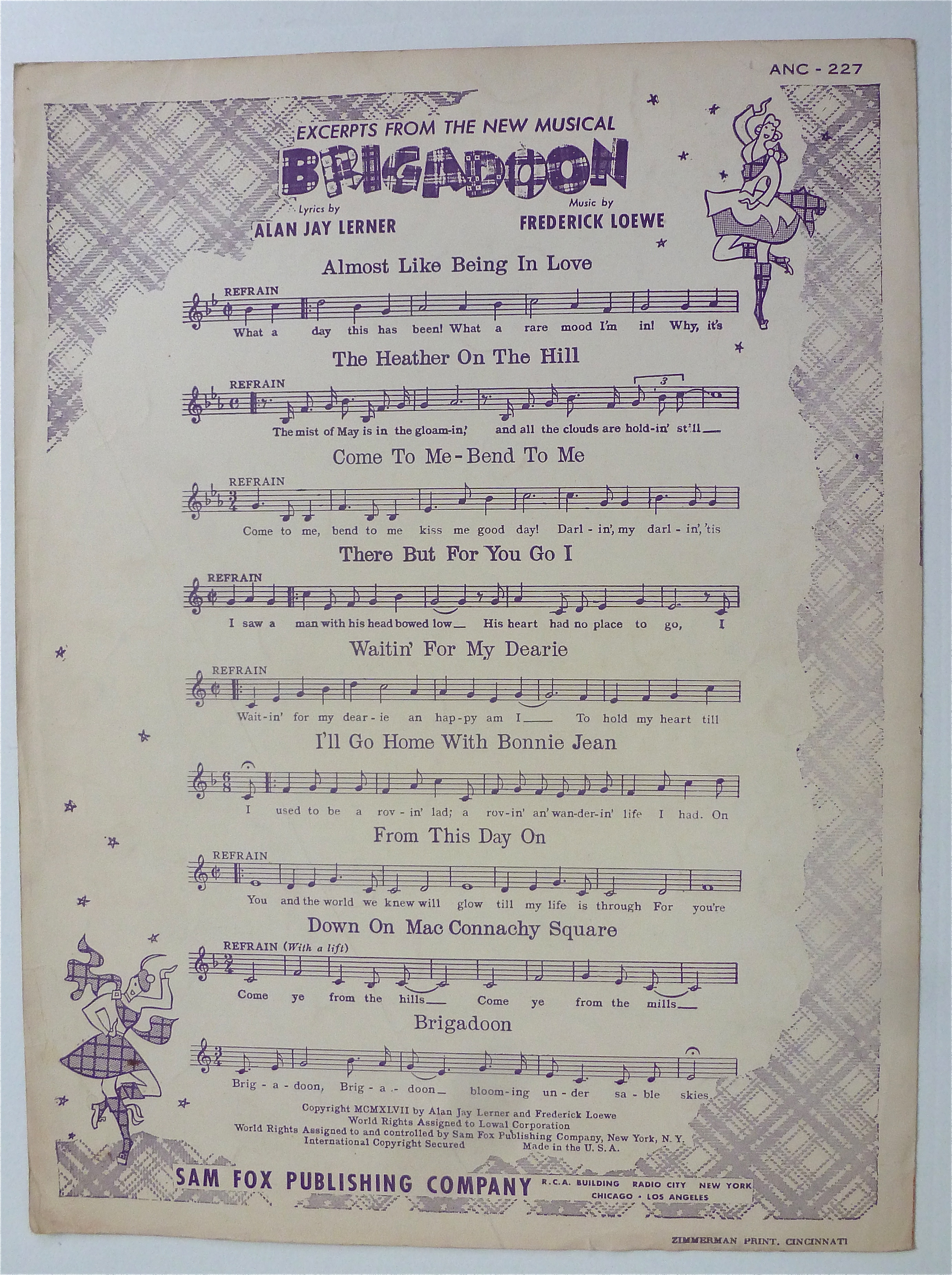 Sheet Music For 1947 Almost Like Being In Love